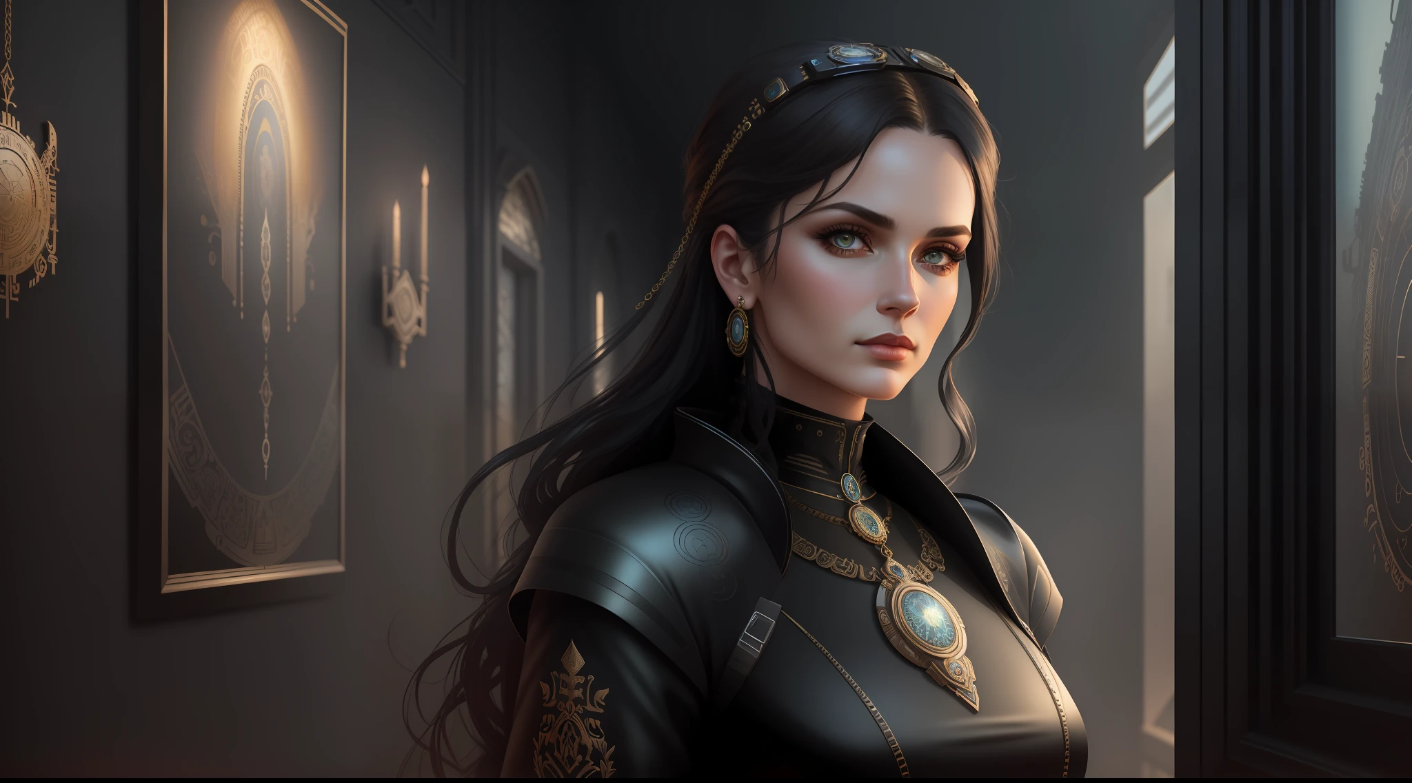 Portrait of beautiful female industrial 1900s gangster, perfect detailed face, detailed symmetric circular iris, realistic, stunning realistic photograph italian mafia character, 3d render, octane render, intricately detailed, cinematic, trending on artstation, Isometric, Centered hipereallistic cover photo, awesome full color, hand drawn, dark, gritty, mucha, klimt, erte 12k, hight definition, cinematic, neoprene, behance contest winner, portrait featured on unsplash, stylized digital art, smooth, ultra high definition, 8k, unreal engine 5, ultra sharp focus, intricate artwork masterpiece, ominous, epic, TanvirTamim, trending on artstation, by artgerm, h. r. giger and beksinski, highly detailed, vibrant