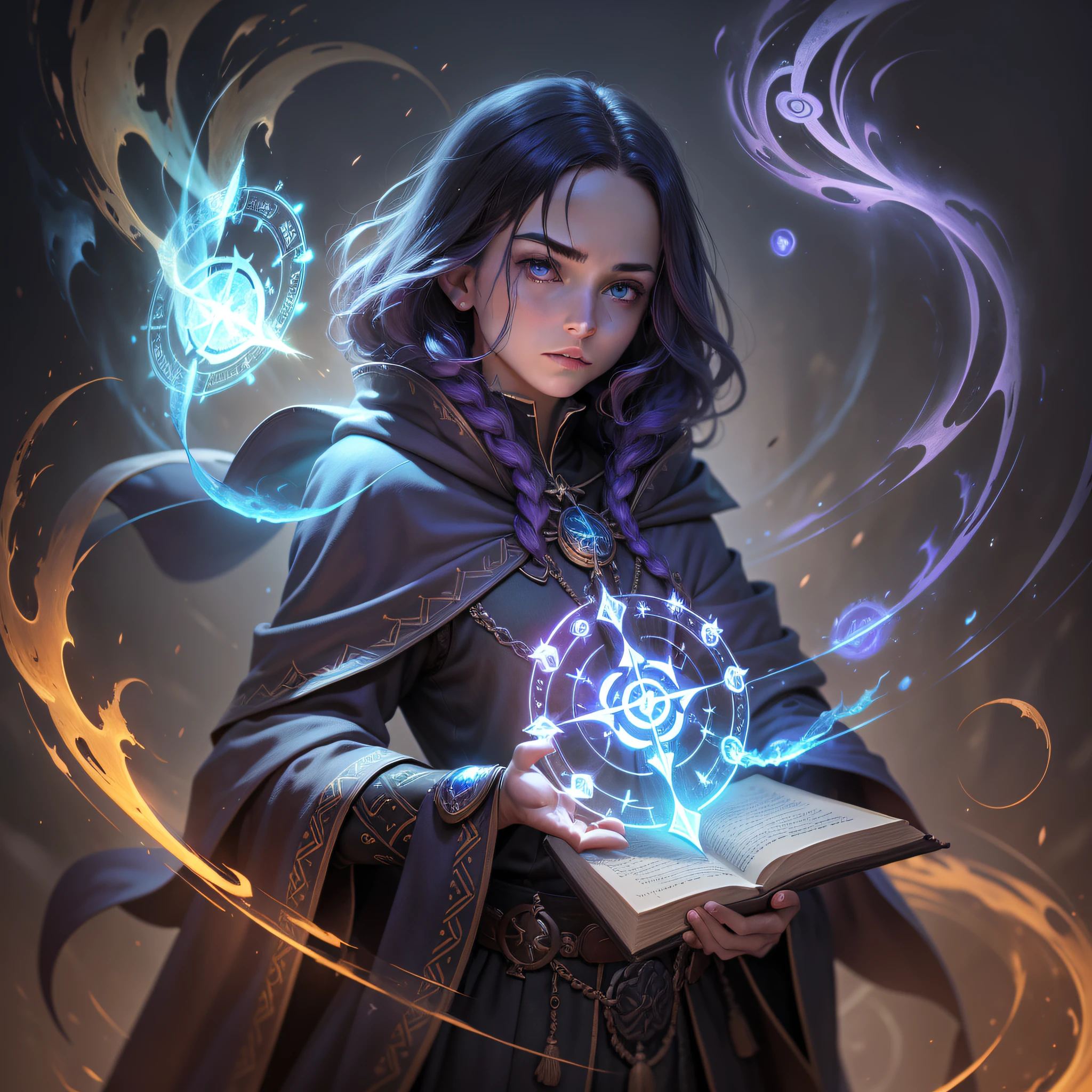 (en)mage, powerful magic, glowing arcane symbols, mysterious and dark atmosphere, dramatic lighting, intense focus, ancient tomes, runic circles, spells casting, flowing robes, levitation, magical artifacts, ethereal elements. --auto --s2
