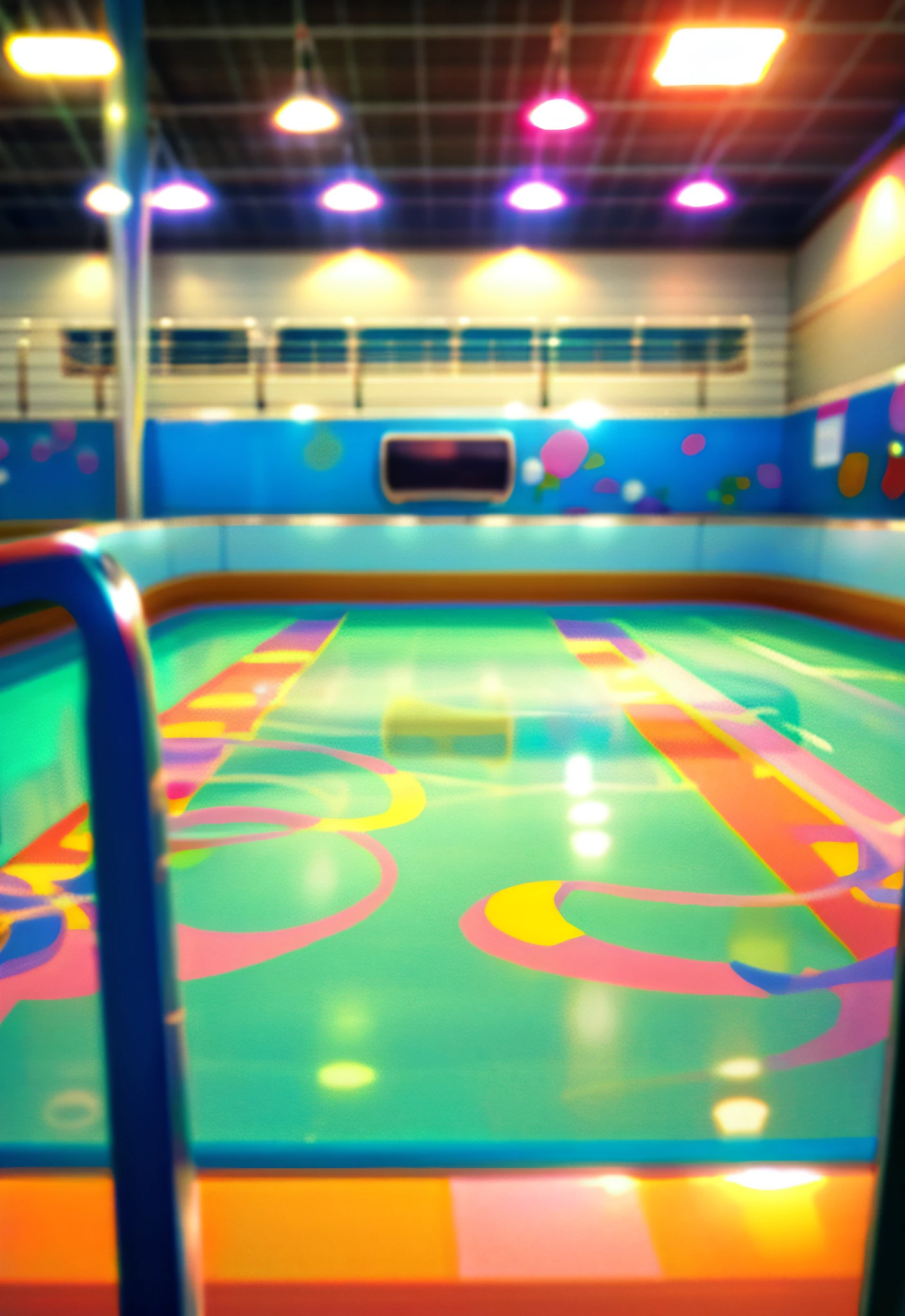 Blurry Skate Rink Cartoon Scenery