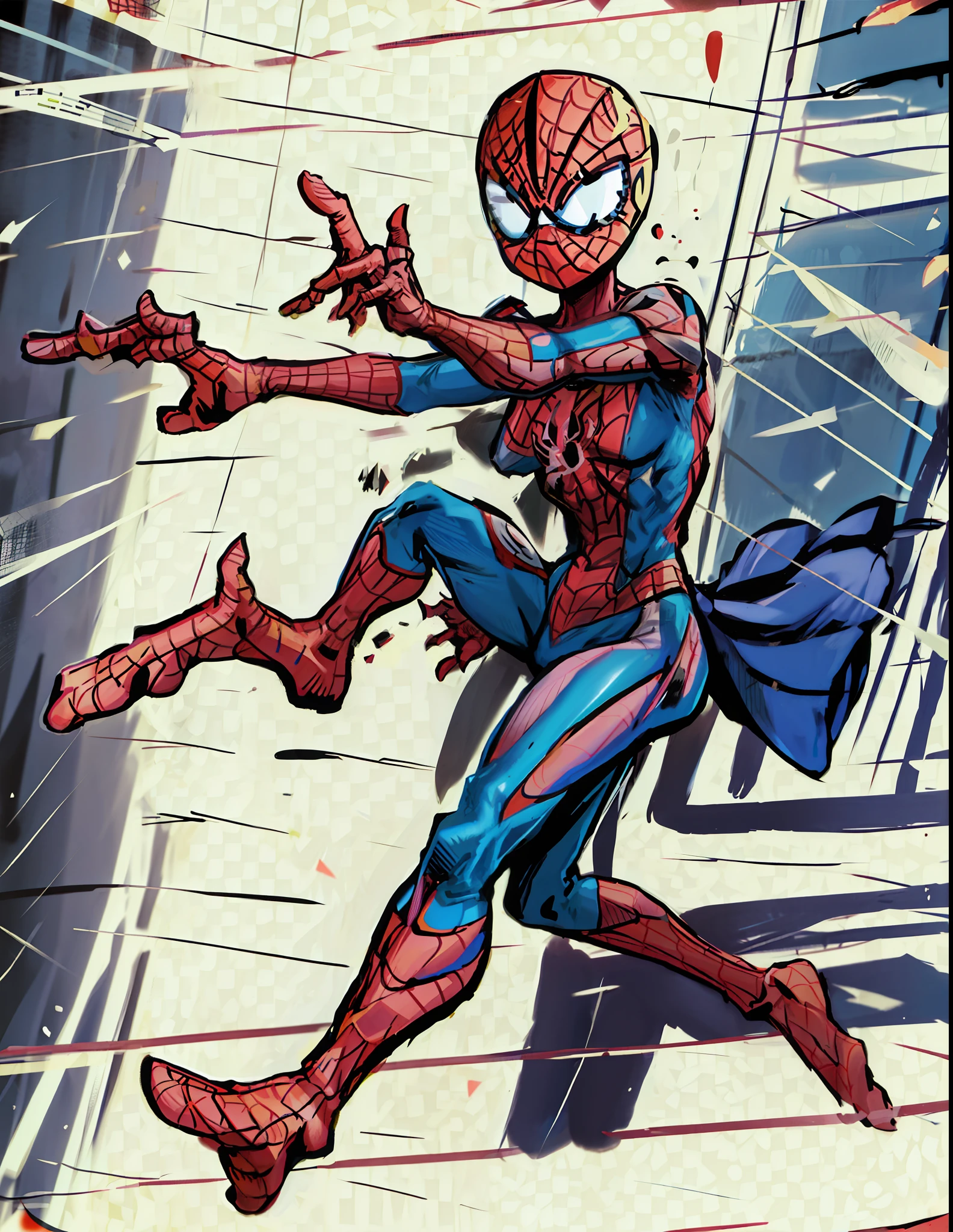 illustration cute of SpidermanClasic male masterpiece