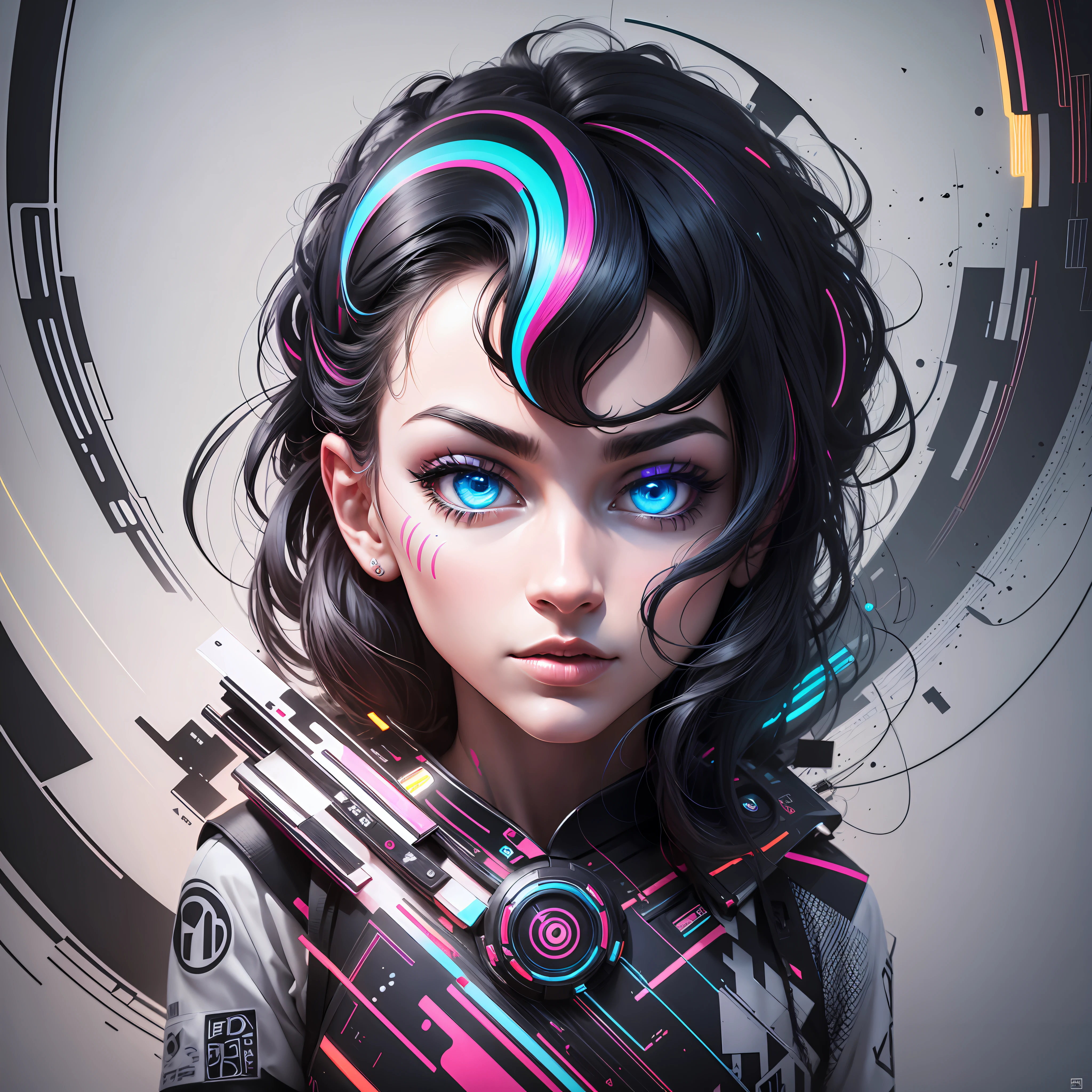 abstract art designs with neon lines, creative, modern, impressive and detailed, 8k quality --auto --s2