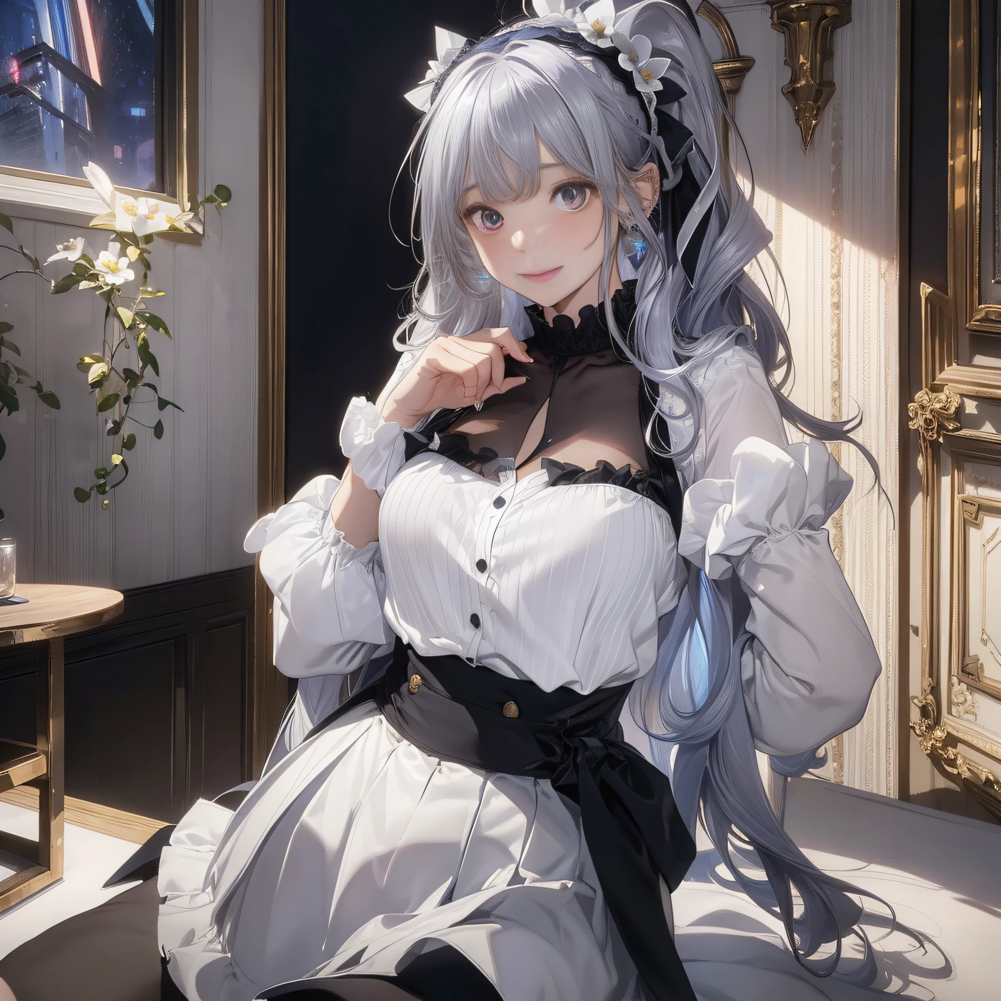 (Masterpiece:1.1),(Best Quality:1.1),(Very High Definition:1.1),(Ultra High Definition CG Unity 8k Wallpaper:1.1),(Gentle Smile:1.3),Shiny Thin Lips