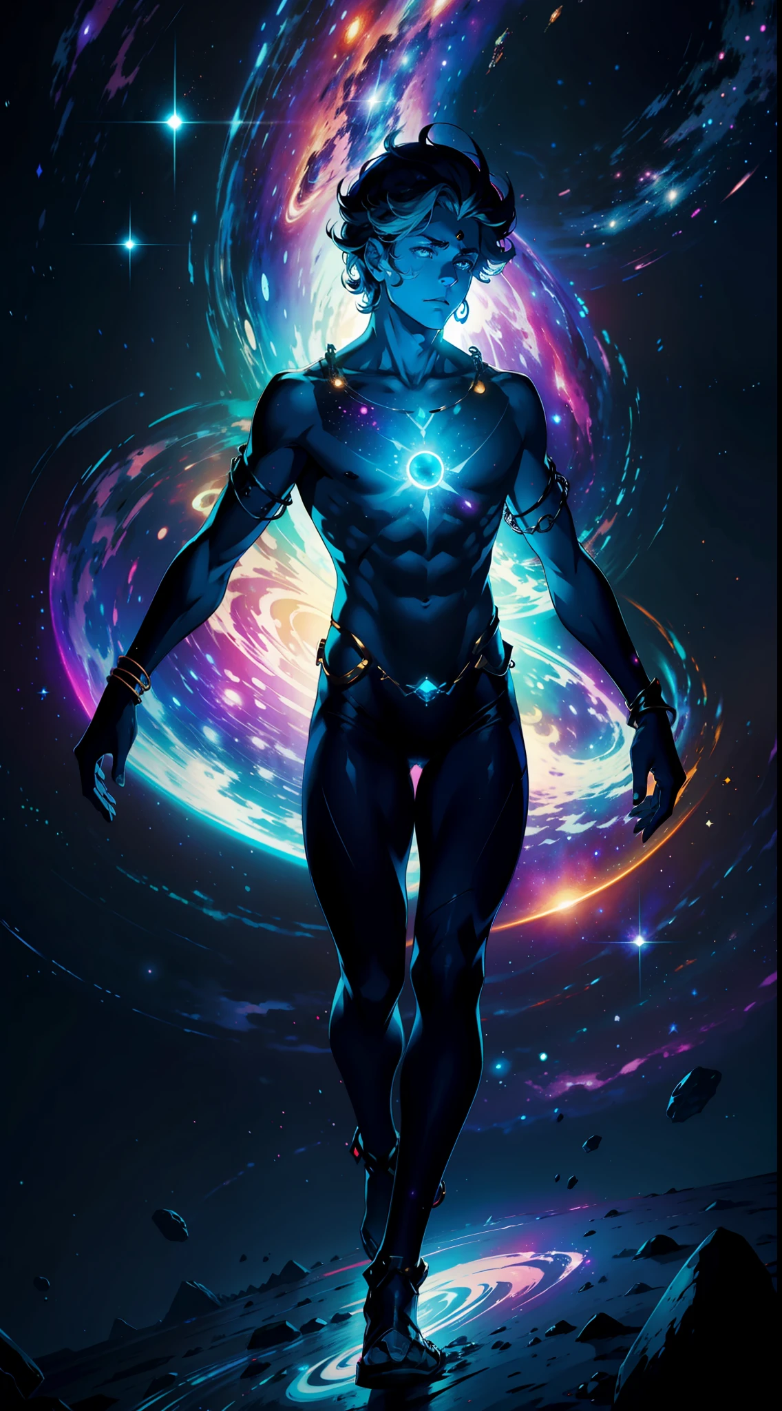 Cosmic deity, strolling through the galaxy