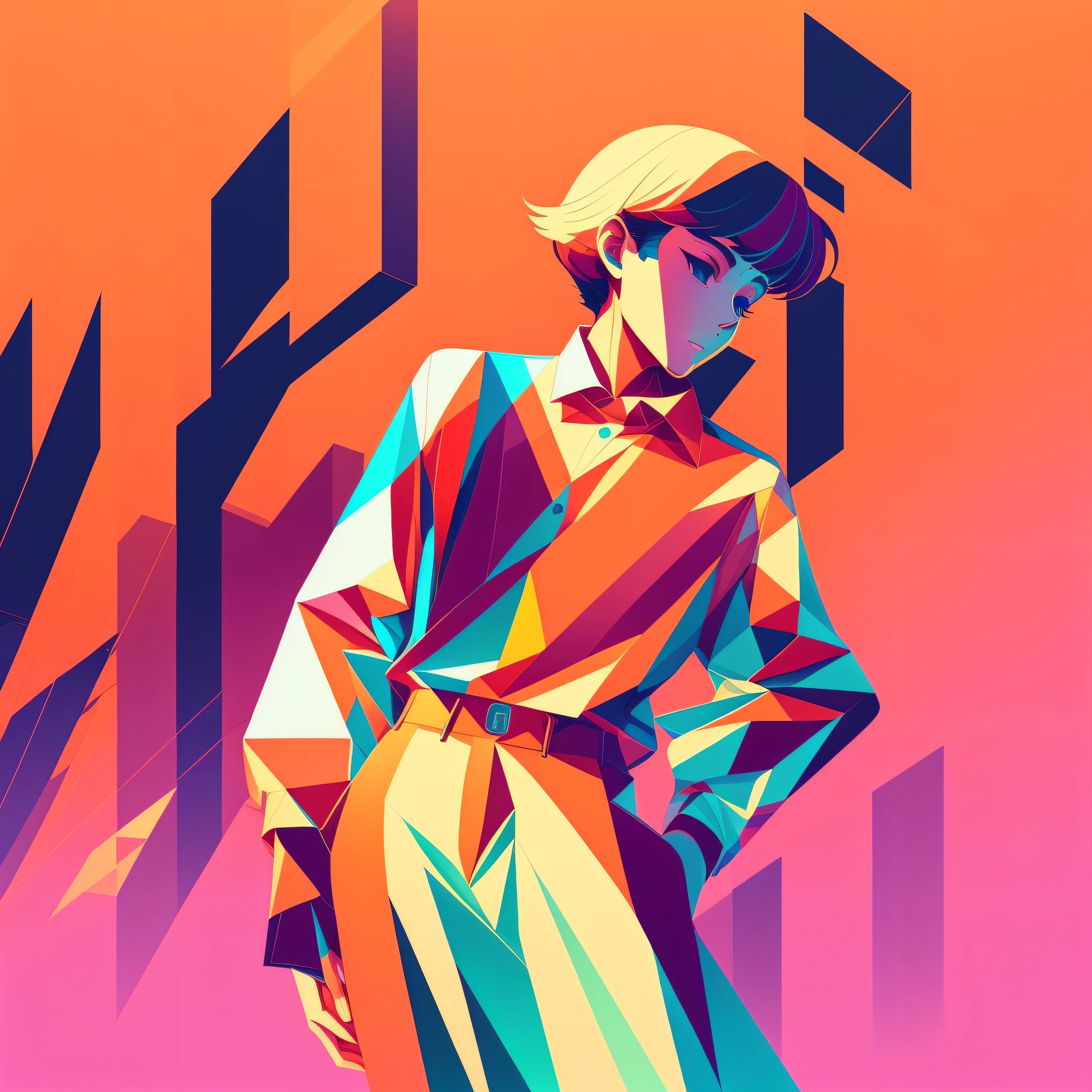 a man, in a dynamic pose, long shirt, designed by Gucci::3, tumblr, inspired by Yanjun Cheng style, digital art, lofi meme internet girl, trend in dezeen, catalog photo, 3 d render beeple, rhads and lois van baarle, cartoon style illustration, bright pastel colors, a beautiful art illustration, retro anime girl --ar 2:3 --q 2