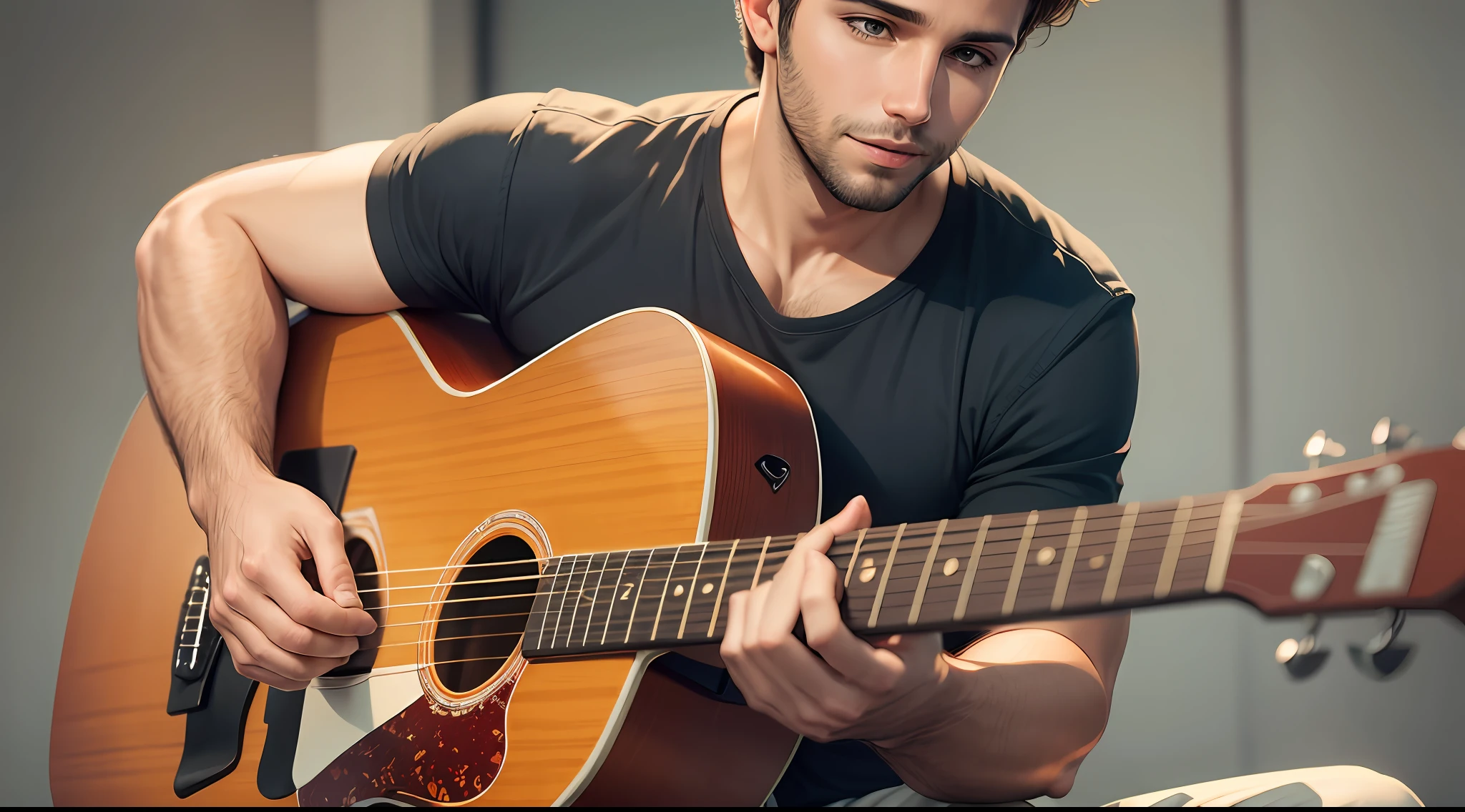Handsome Pablo alboran playing guitar --auto --s2