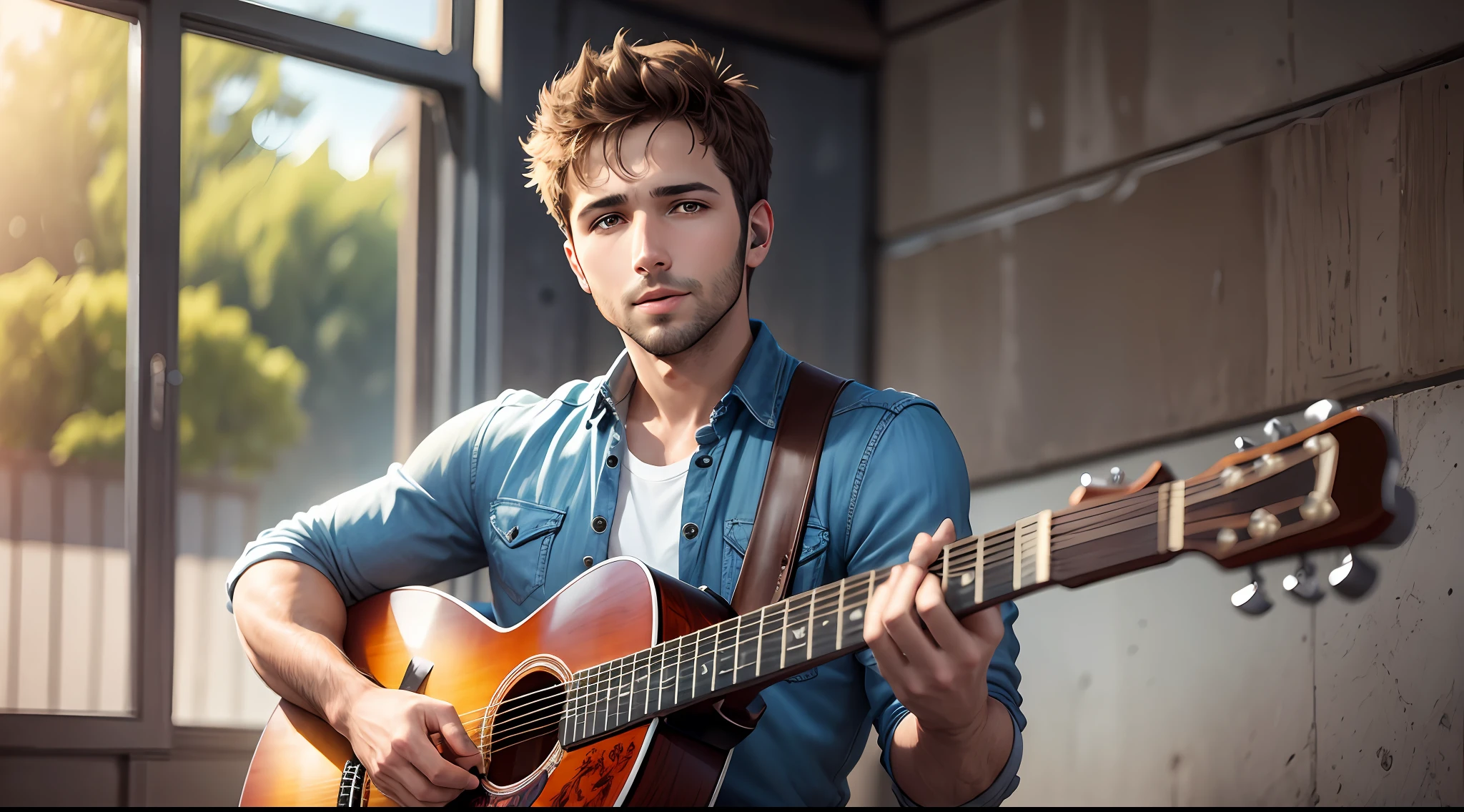 Handsome Pablo alboran playing guitar --auto --s2