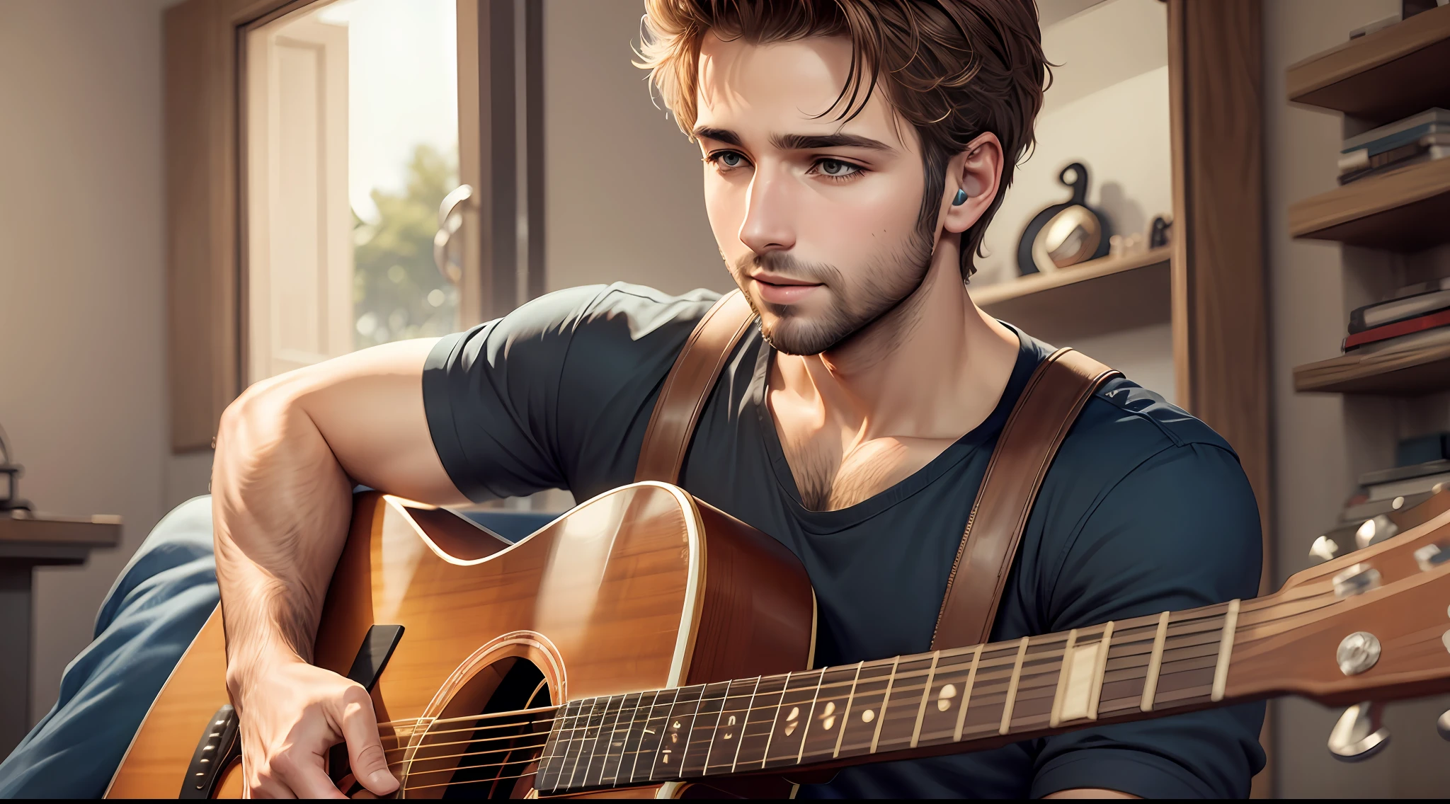 Handsome Pablo alboran playing guitar --auto --s2