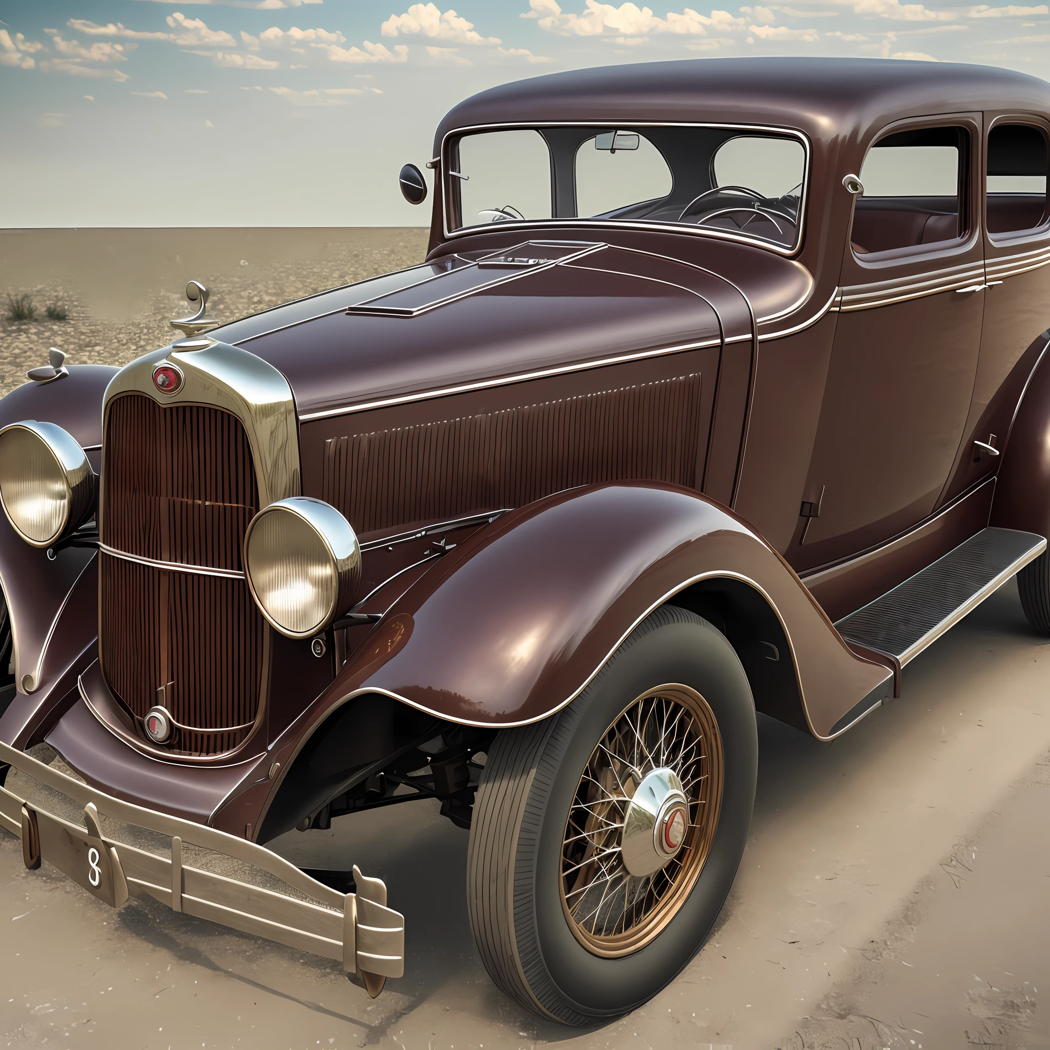 (8k, RAW photo, best quality, masterpiece: 1.2), (realistic, photorealistic: 1.37), car, 1930, steampunk --auto --s2