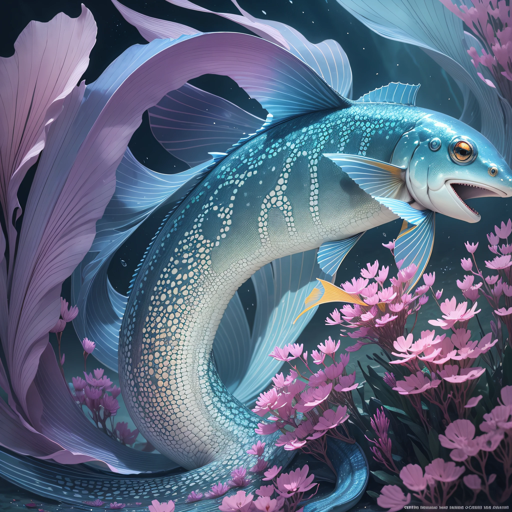 The Maranaya, the magical fish from my story, is a truly captivating sight. Imagine a creature of extraordinary beauty, shimmering with vibrant colors and intricate patterns. Its scales glisten with a delicate iridescence, reflecting the light in a mesmerizing display.
The Maranaya is not your ordinary fish in terms of size either. It is large, majestic, and commands attention wherever it swims. Its length stretches beyond that of any common fish, and its body is elegantly streamlined, allowing it to move effortlessly through the water.
One of the most enchanting aspects of the Maranaya is its unique features. It possesses long, graceful fins that undulate gracefully, resembling the delicate strokes of a dancer. Its tail, resembling a flowing silk ribbon, propels it through the water with grace and precision.
The colors of the Maranaya are a true feast for the eyes. Its body is adorned with a multitude of hues, ranging from vibrant blues and purples to hints of gold and silver. These colors blend seamlessly, creating an otherworldly glow that captivates anyone who beholds it.
As you observe the Maranaya up close, you notice its eyes, which shine with a wisdom beyond comprehension. They possess a deep, piercing gaze that seems to hold secrets of ancient knowledge and untold stories.
This magical fish embodies a sense of wonder and mystery, evoking a feeling of awe and reverence in those fortunate enough to witness its presence. Its beauty and grace leave a lasting impression, etching an image in the minds and hearts of all who encounter it.
The Maranaya is a testament to the wonders of the natural world, reminding us of the extraordinary creatures that inhabit our oceans and the awe-inspiring beauty that lies beneath the surface. --auto --s2