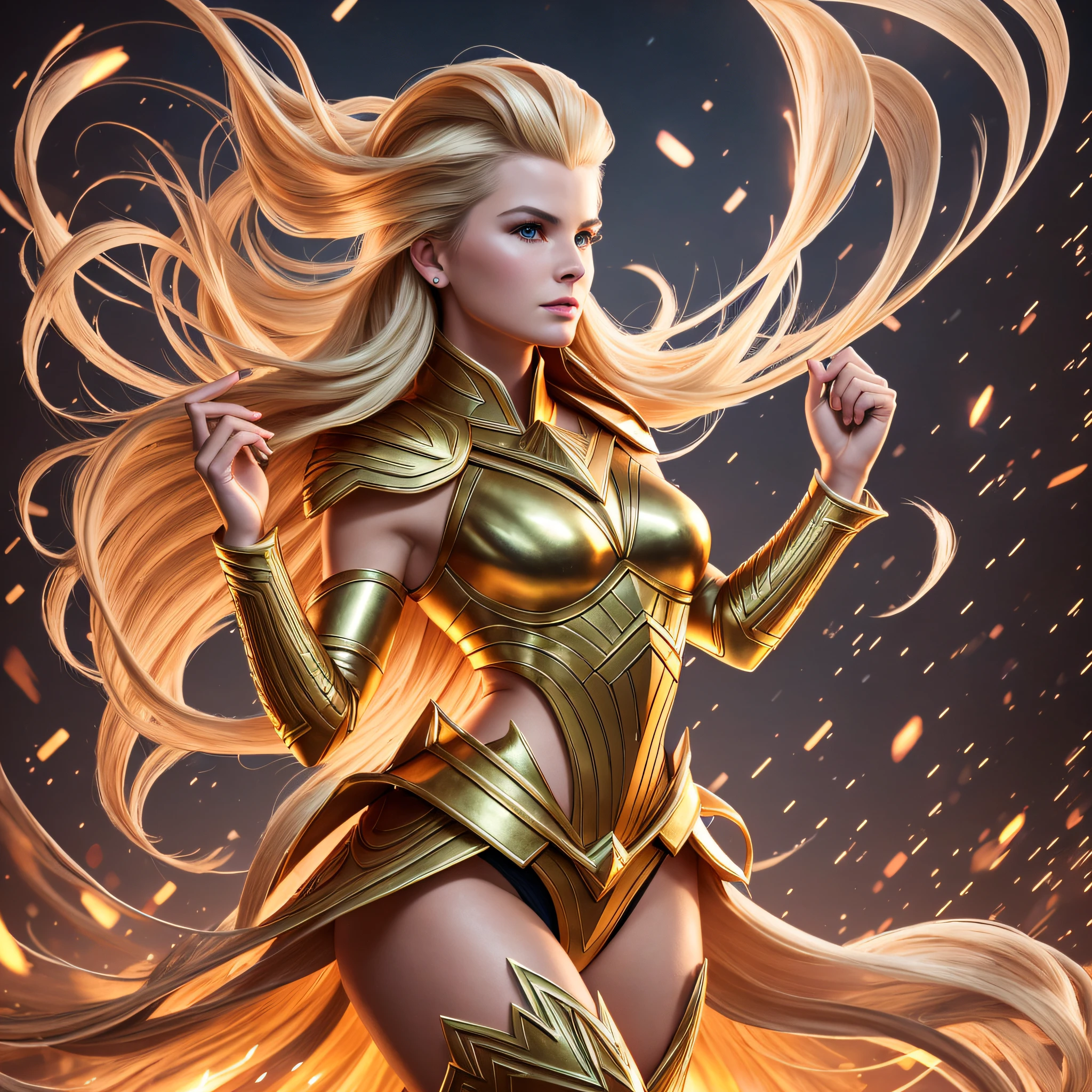 a photo of Grace Kelly as She-Ra: The Princess of Power, long blonde hair, full body, sunset, style of (Steve McCurry), Nikon Z FX device, EF 70mm lens, cinematic lighting, studio context, long exposure style, long shot type, vibrant color scene, photorealistic, intricate, beautiful face, ultra-detailed face, perfect body, full body, flawless, realistic, highly detailed, art station, trendy, masterpiece, realistic face, realistic skin, detailed eyes, great art, ultra realistic render n-9, 4K, 8K, 16K, 20K, HDR, UHD, 64K, perfect lighting, studio lighting, photorealistic, hyper realistic, symmetrical face, unreal engine, bokeh, high resolution scanning, professional photography