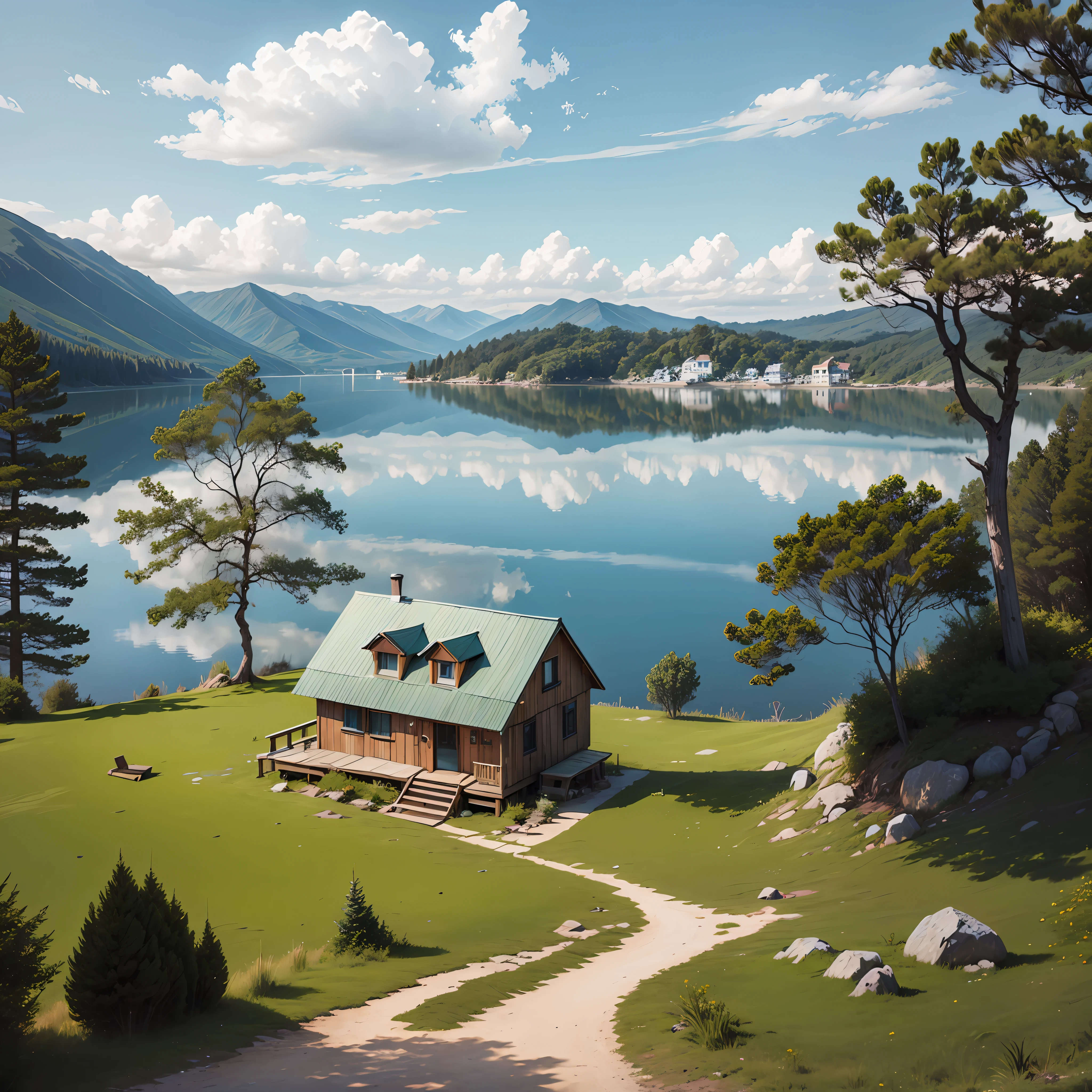 A small house in a secluded place, a lake,space to sit --auto --s2