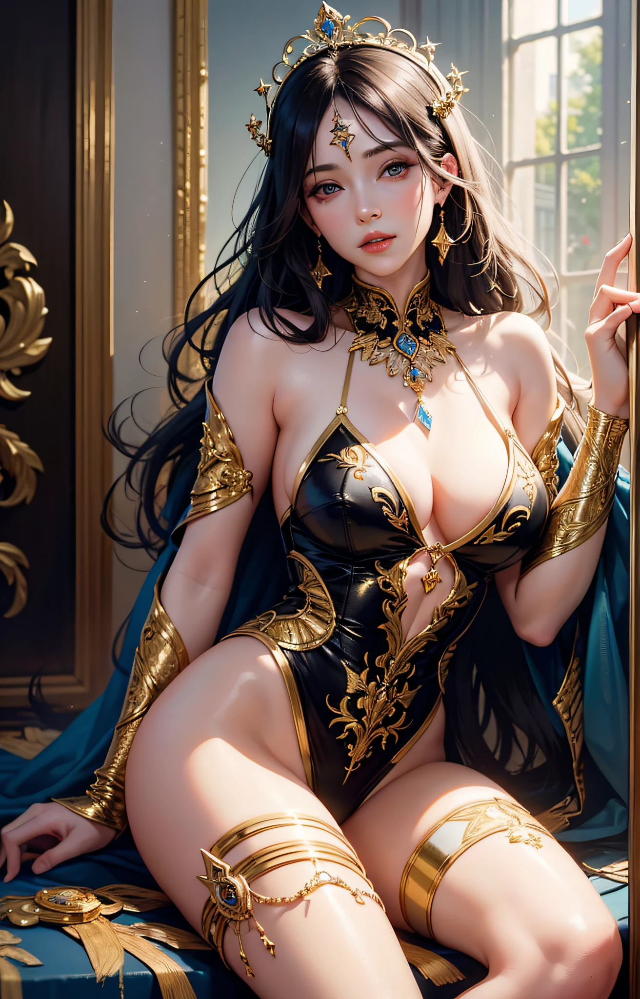A masterpiece ultrarealistic ultra detailed full body portrait of a very beautiful Russian woman, massurrealism. medium shot, intricate, elegant, sexy, revealing, by stanley artgerm lau, wlop, rossdraws, james jean, andrei riabovitchev, marc simonetti, light by julie bell, ismail inceoglu, porcelain skin. global illumination. --auto --s2