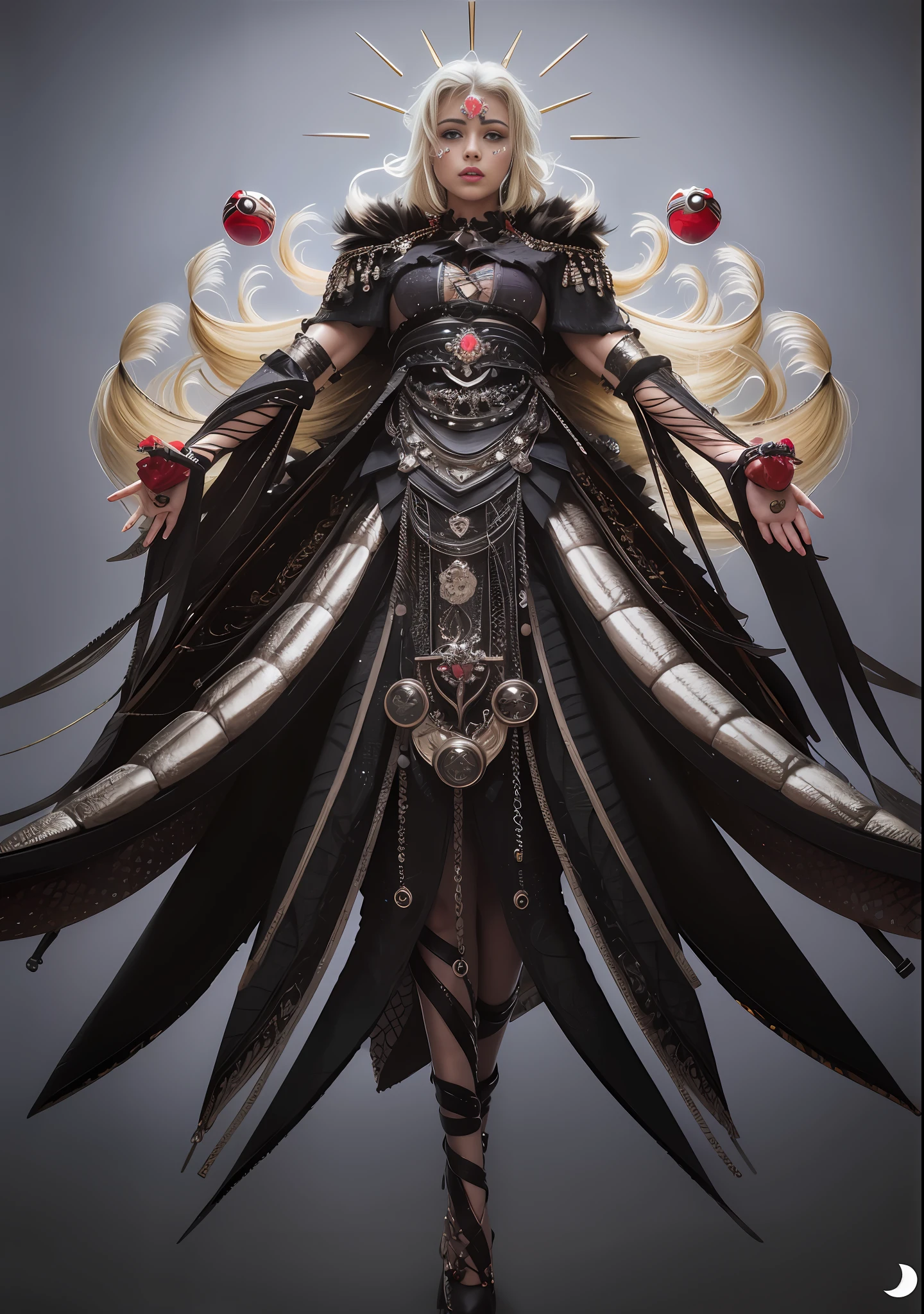 An ultra-realistic dark goddess