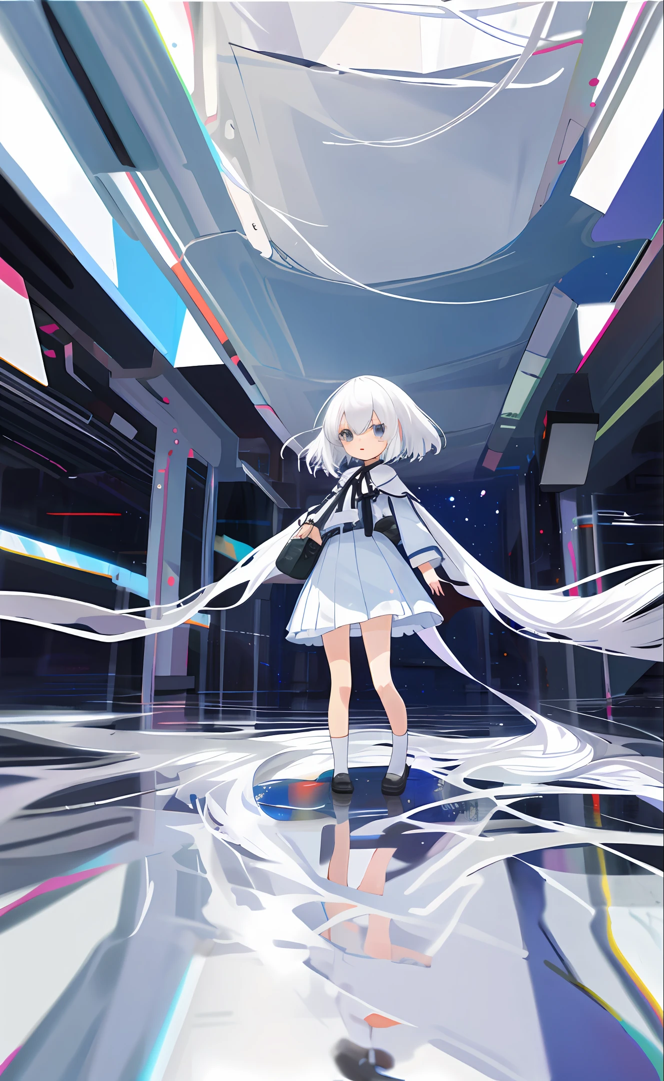 Pure long legs jk white hair loli