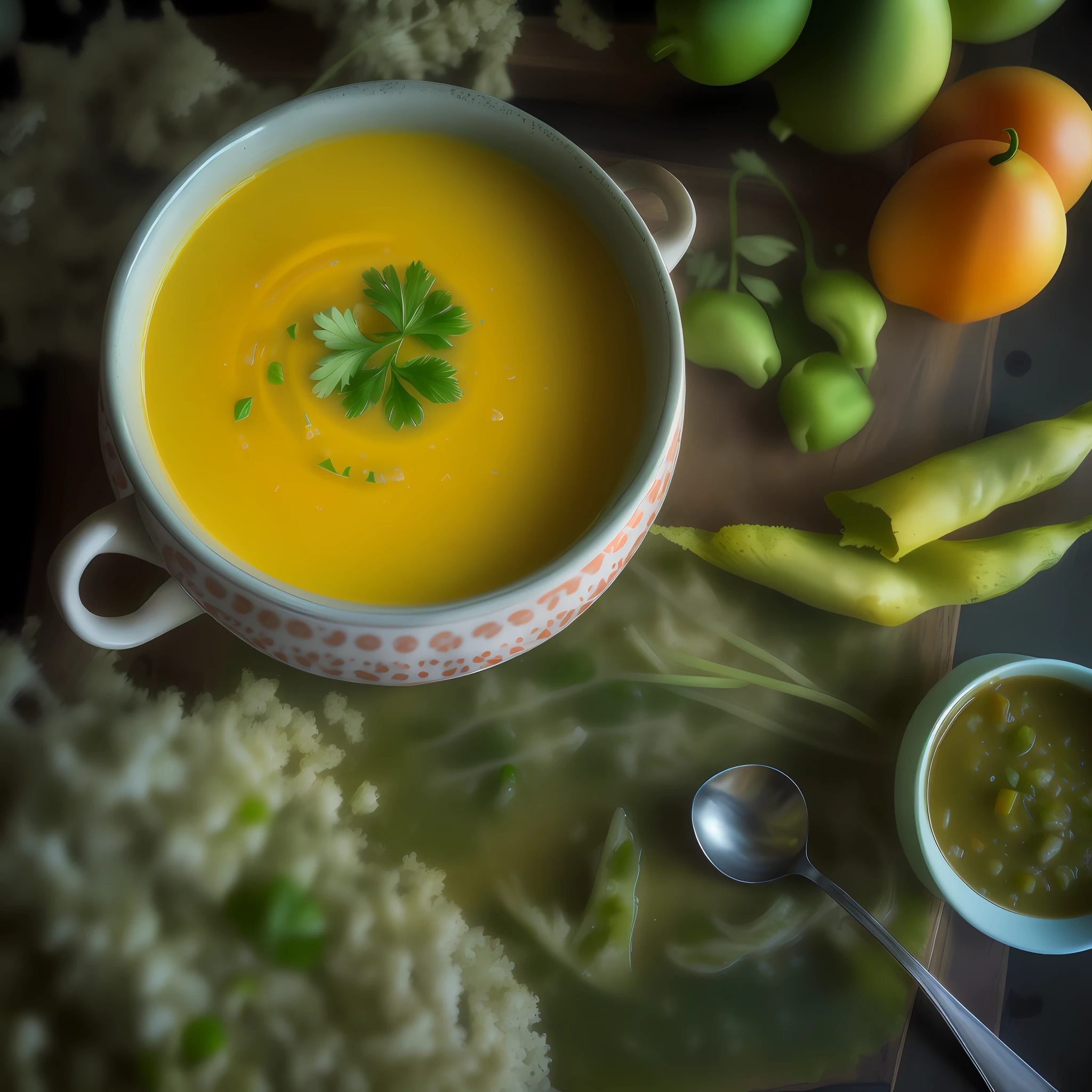 Soup on the table