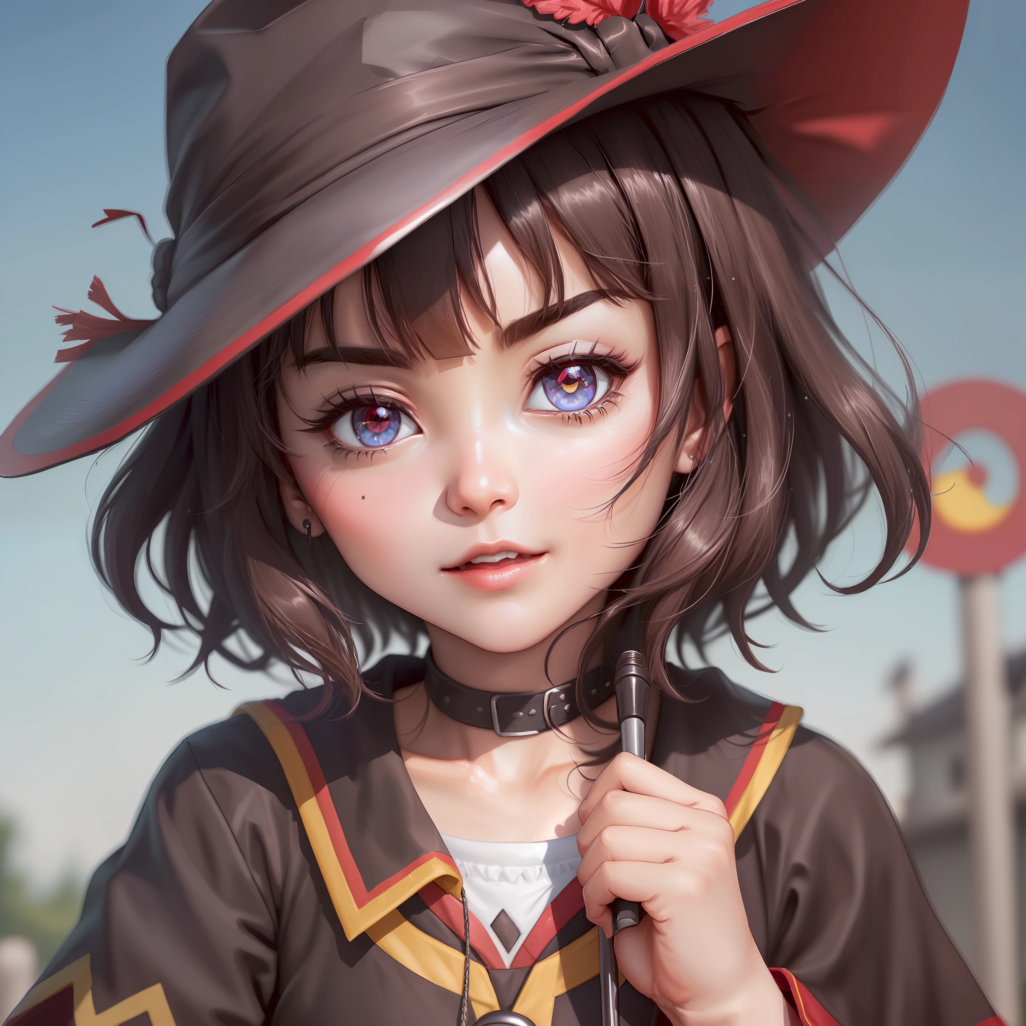 (Best Quality,Highest Quality:1.7),Megumin,Close Up,4K Ultra High Resolution,Sharp Focus