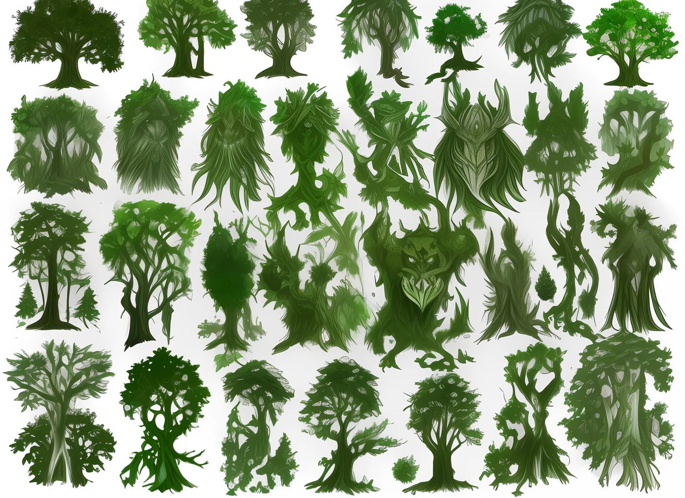 Create forest druid drawings