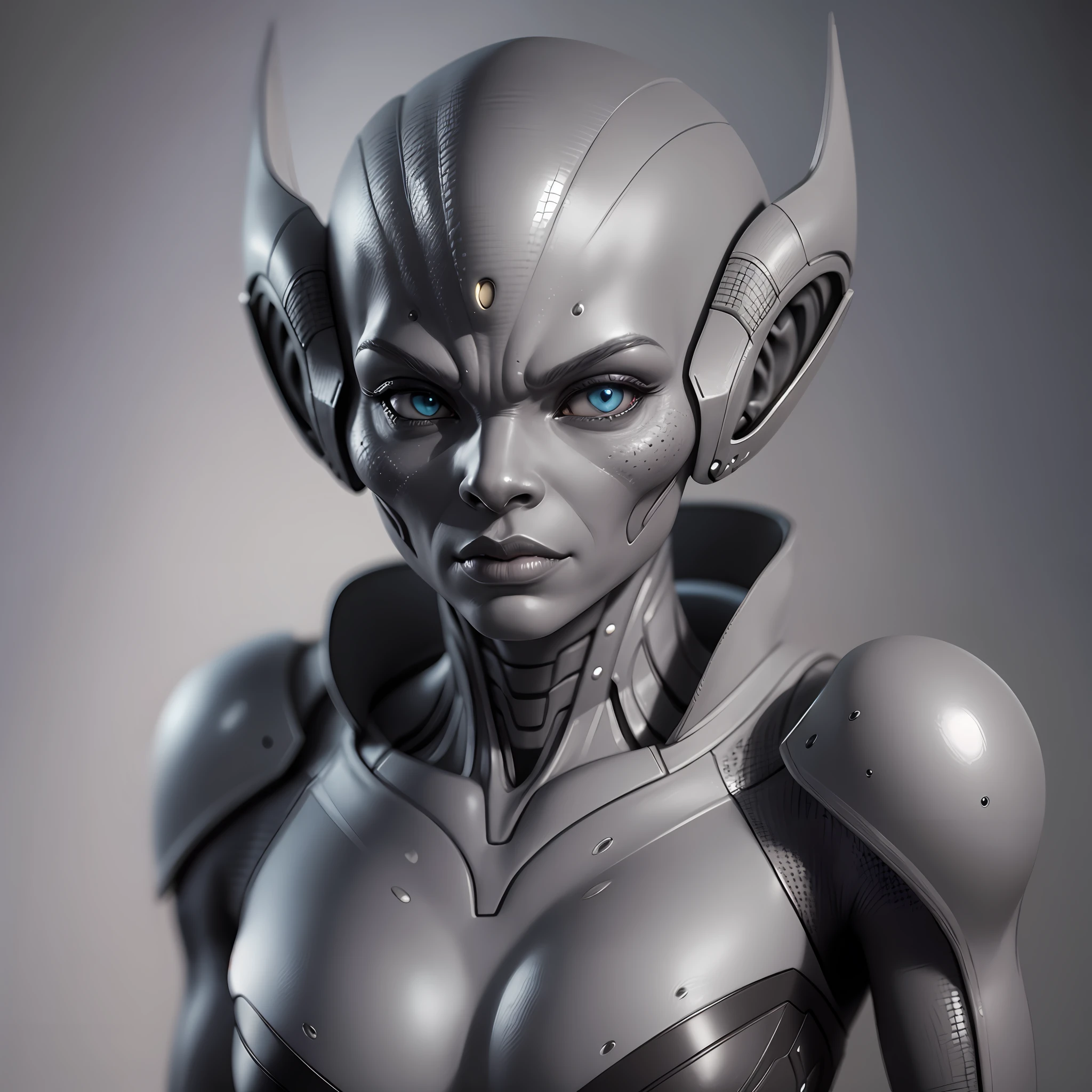 Alien type grey, gray skin, studio lighting, 3D, ultra detailed, super detailed face. --auto --s2