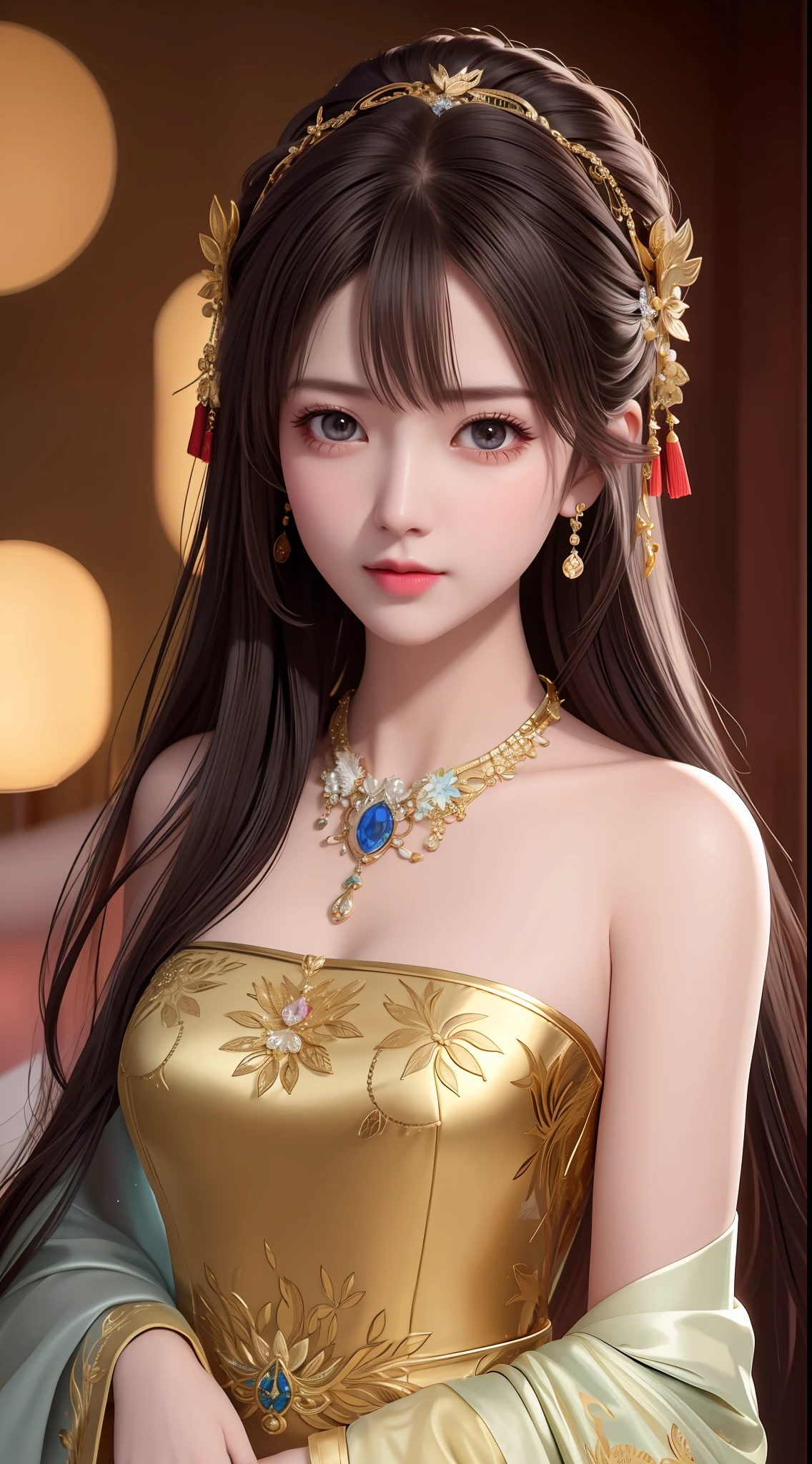 best quality, masterpiece, highres, 1girl,china dress,hair ornament,necklace, jewelry,Beautiful face,upon_body, tyndall effect,photorealistic, dark studio, rim lighting, two tone lighting,(high detailed skin:1.2), 8k uhd, dslr, soft lighting, high quality, volumetric lighting, candid, Photograph, high resolution, 4k, 8k, Bokeh,