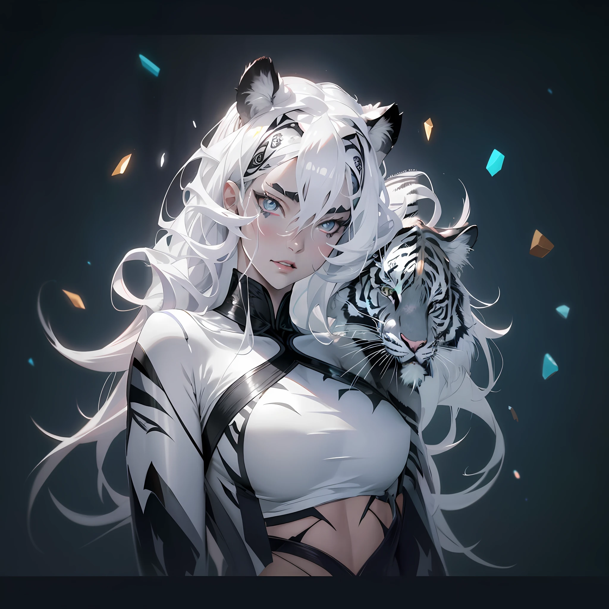 anime girl with white hair and a tiger, detailed digital anime art, anime style 4 k, digital anime illustration, artgerm and rossdraws, digital anime art, :: rossdraws, rossdraws sakimimichan, extremely detailed artgerm, anime fantasy illustration, artgerm. anime illustration, 8k high quality detailed art, ross tran 8 k