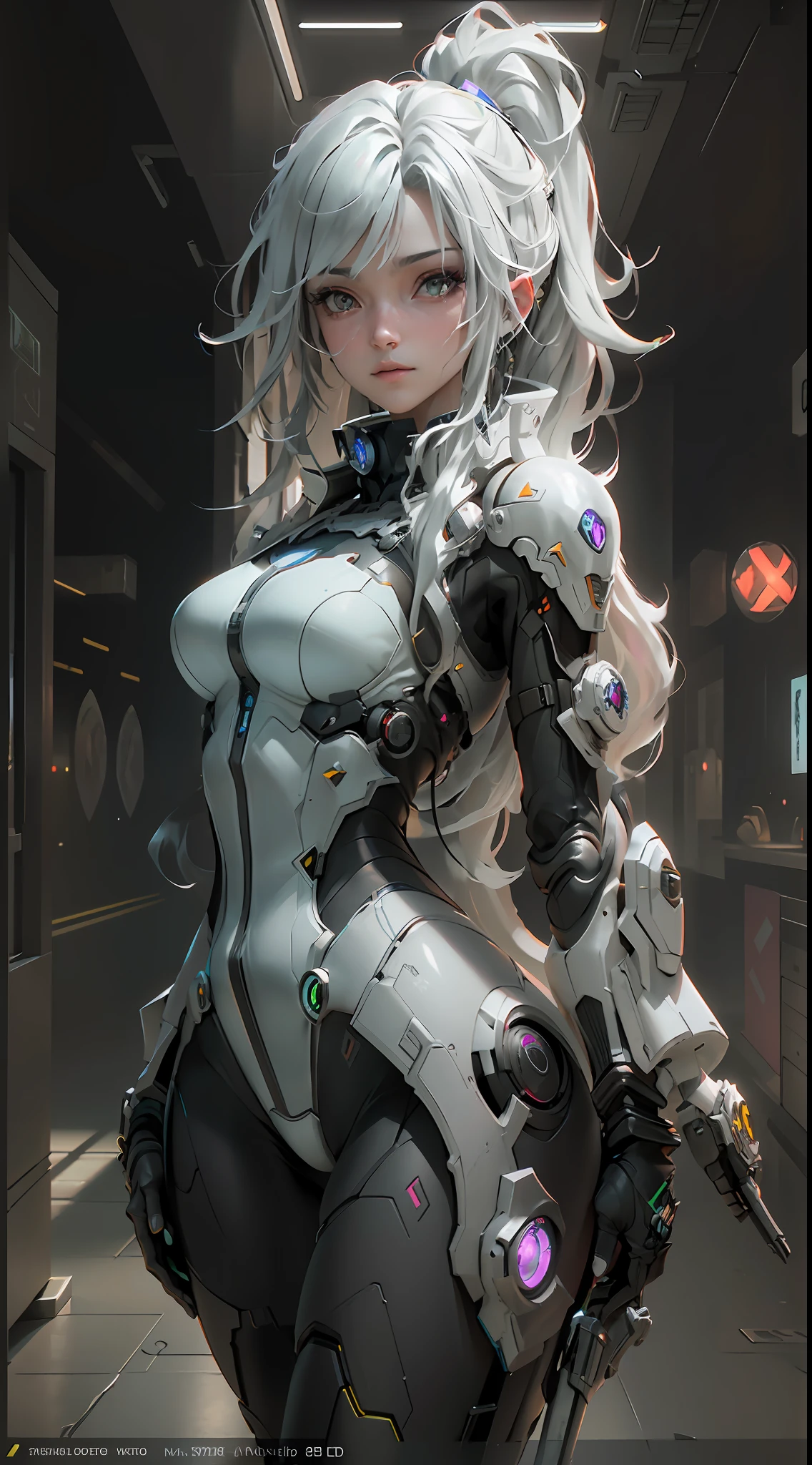 ((Best quality)), ((masterpiece)), (detailed:1.4), 3D, an image of a beautiful cyberpunk female,HDR (High Dynamic Range),Ray Tracing,NVIDIA RTX,Super-Resolution,Unreal 5,Subsurface scattering,PBR Texturing,Post-processing,Anisotropic Filtering,Depth-of-field,Maximum clarity and sharpness,Multi-layered textures,Albedo and Specular maps,Surface shading,Accurate simulation of light-material interaction,Perfect proportions,Octane Render,Two-tone lighting,Wide aperture,Low ISO,White balance,Rule of thirds,8K RAW,