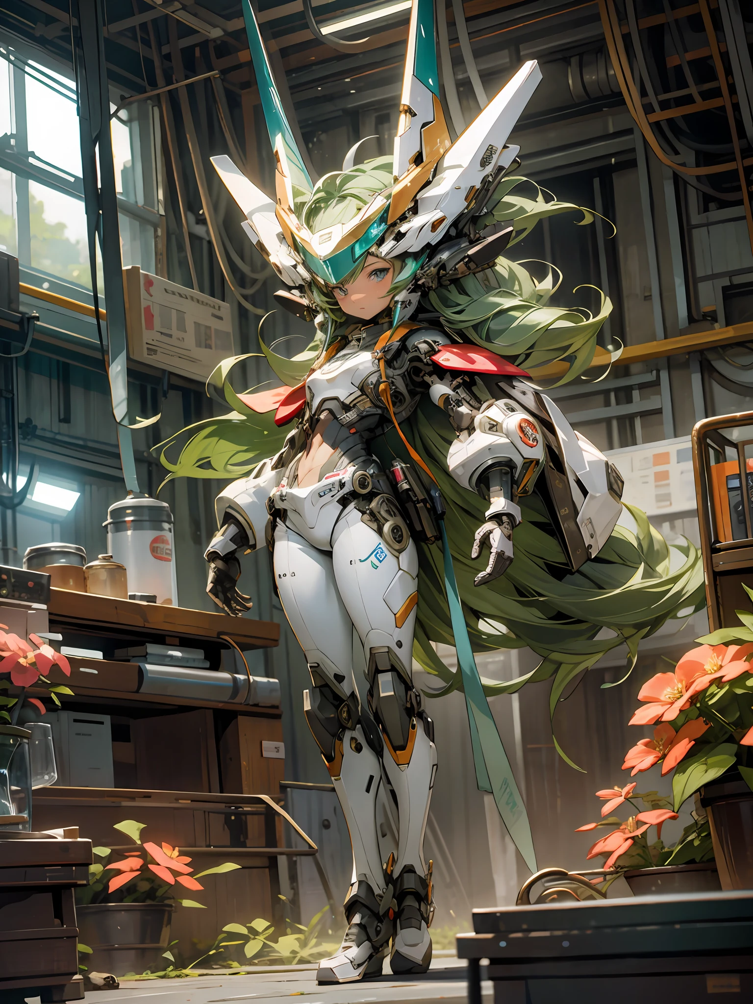 (chibi:2.8), (blindbox:2.6), green forest, medium range lens, science fiction, Full of vitality, (1 Cute Lovely mecha warrior: 1.6),(full body: 1.8), (solo), master colors, master color schemes, (colorful and beautiful flowers: 2.6), science fiction, warrior, gray and orange tones, masterpiece, best quality, future, mechanization, lighting, early morning, mechanical body, complex mechanical helmet, cool, biomimetic, biological design, semi mechanical, biomechanics, (In the huge green factory factory full of flowers: 1.6), sunlight, Dingdall phenomenon, complex abstract body, complex artwork, (highly detailed: 1.8), ultra detailed, high-resolution, extremely detailed CG, unified 8k wallpaper, caustics, fabric coloring, ultra detailed skin, perfect anatomical structure, meticulous, raw,chibi,chibi,chibi,chibi,chibi,chibi,chibi,chibi,chibi,chibi,
perfect anatomy,detailed, exquisite details, master lighting, master color matching, photography, photography, realistic photos, 16K, wallpaper, master photography, photography works, movie grade lighting, movie grade lighting, movie, wallpaper, movie composition, style-rustmagic, Style-Petal, emb-nuke2, kawaii anime girl, advntr, style-sylvamagic