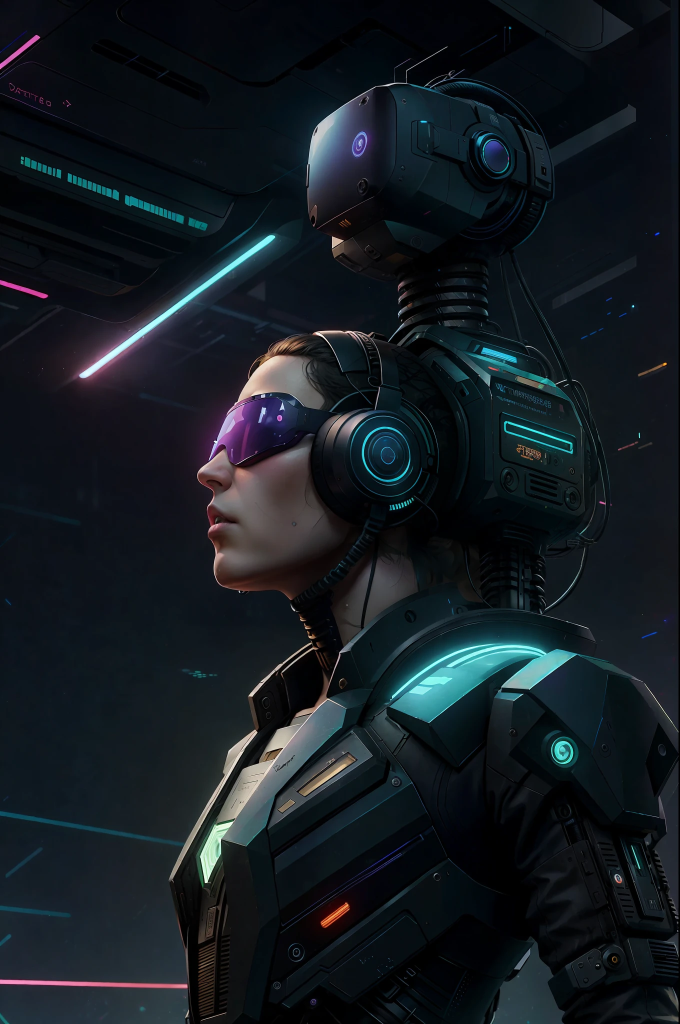100th anniversary of virtual reality in Silicon Valley, cyberpunk art by Android Jones, cyberpunk art by Beeple!!! , synthwave, darksynth, quantum tracerwave, wireframe, artstation trend