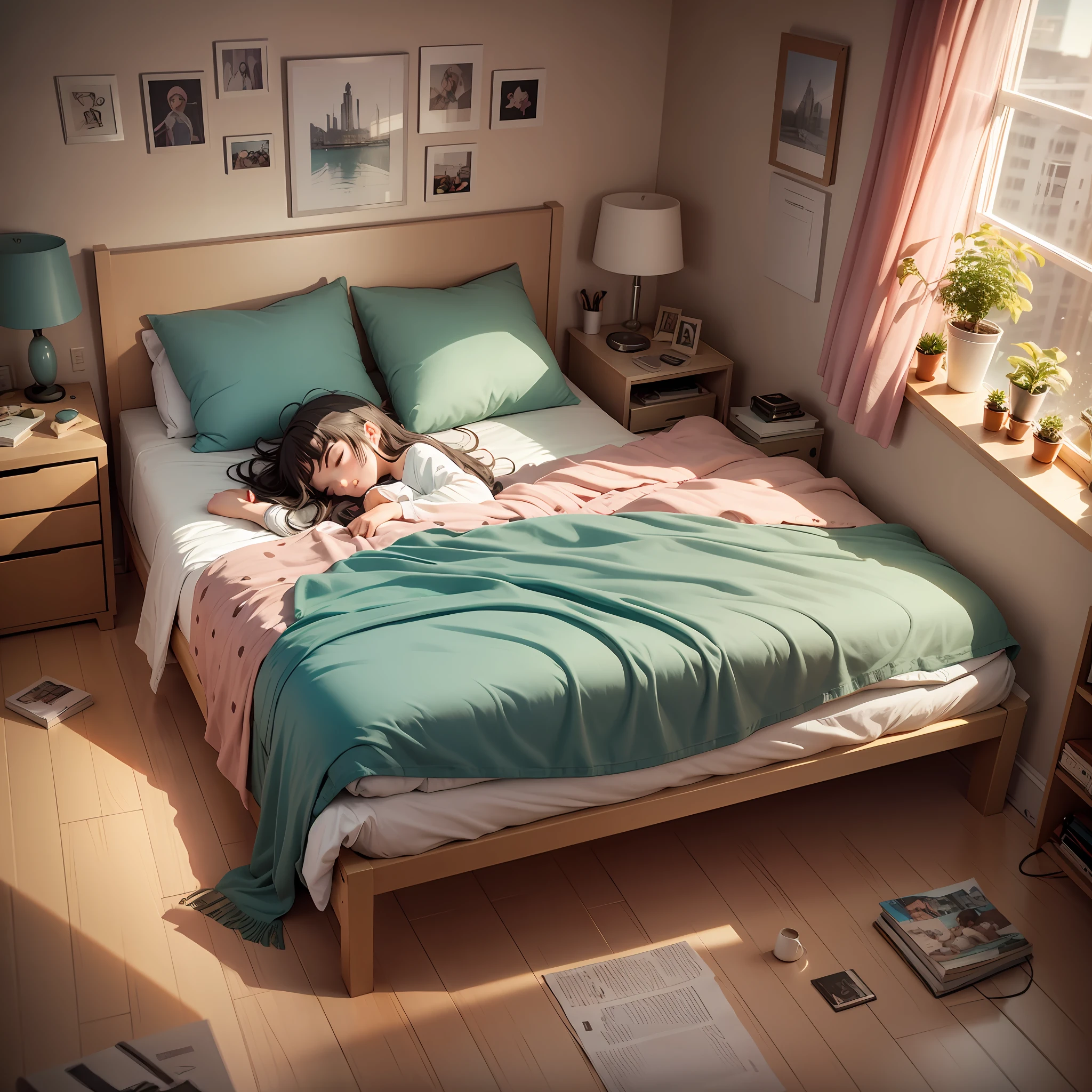 imegens of a room with a person sleeping lofi --auto --s2