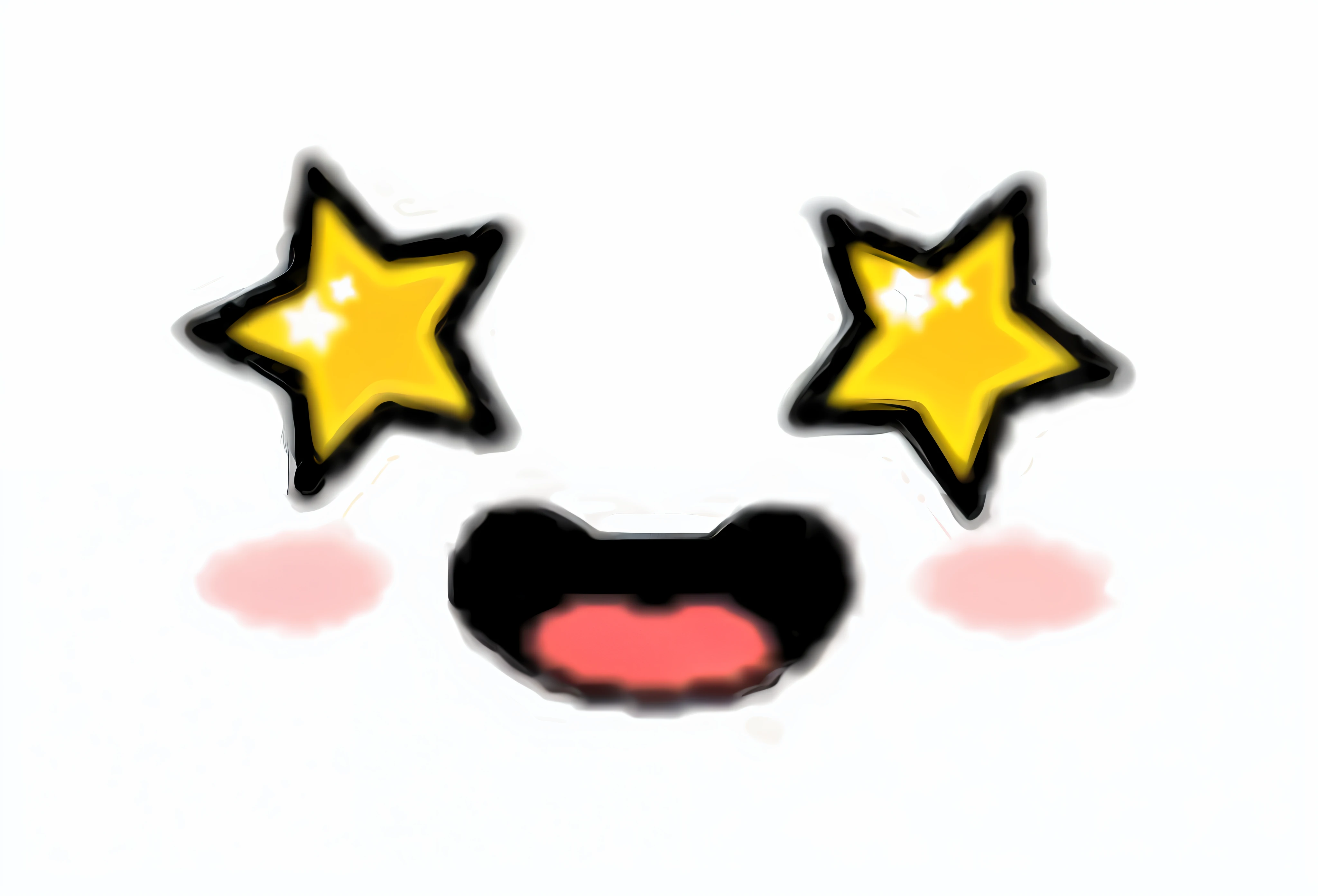 a close up of a smiley face with stars on it, kawaii, cutie, sad kawaii face, starry, emote, (winking), twitch emote, winking, [[[[grinning evily]]]], cute, pochi iida, ( shy smiling face ), danbooru, cute happy face, cute face, very very happy!
