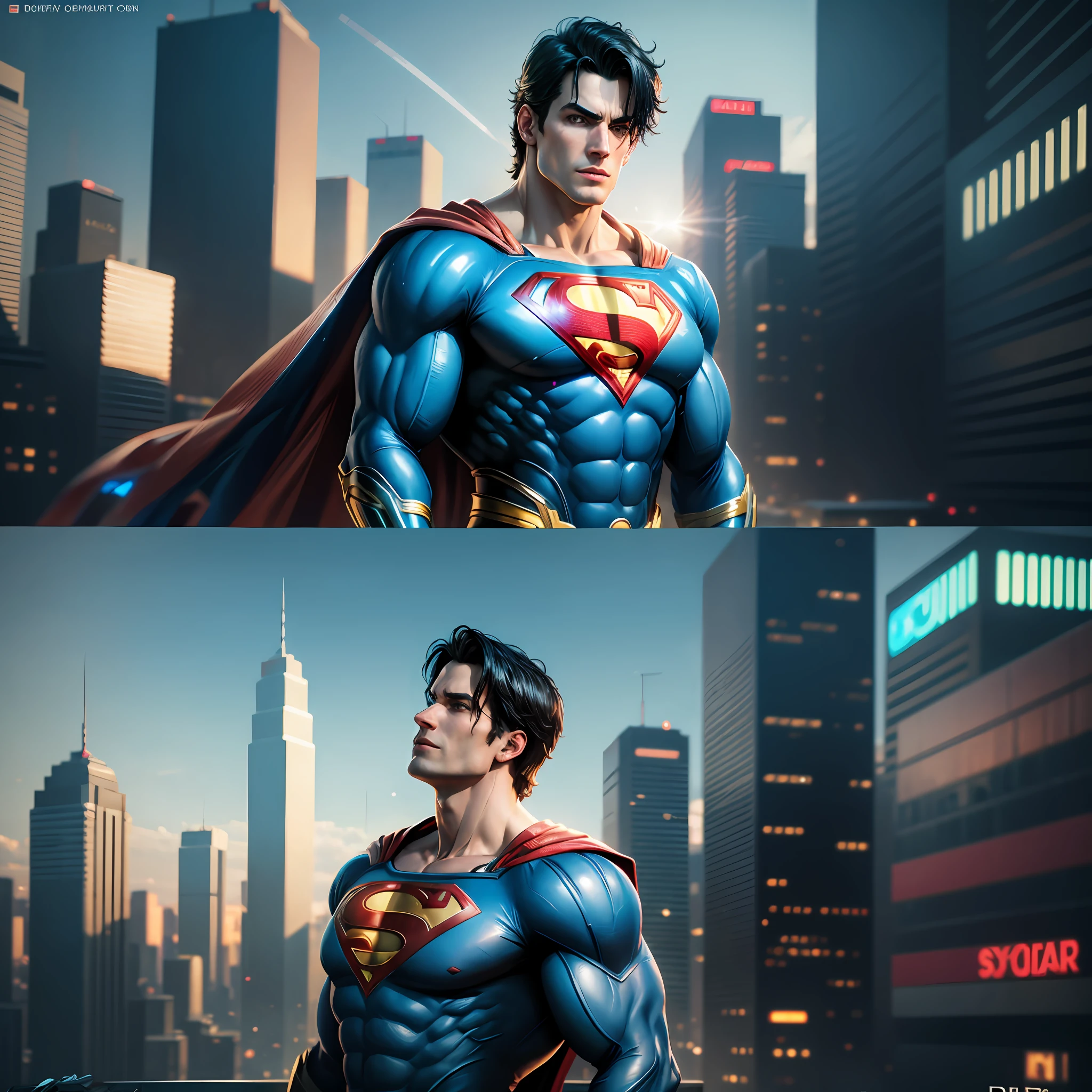 Superman (DC), cyberpunk, 8K --auto --s2