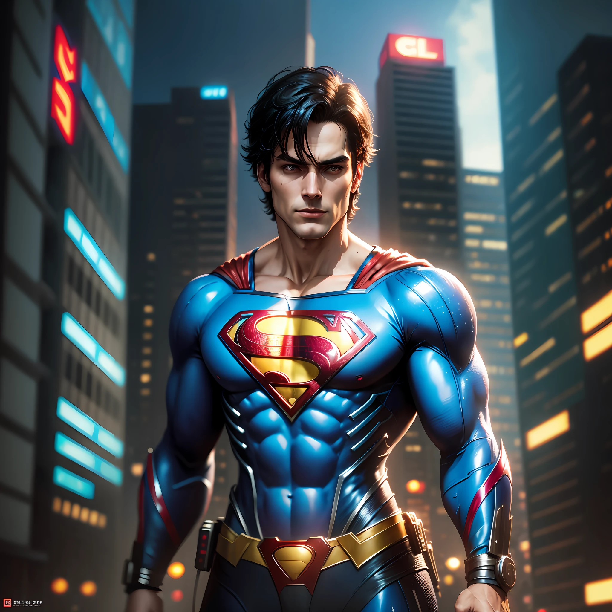 Superman (DC), cyberpunk, 8K --auto --s2