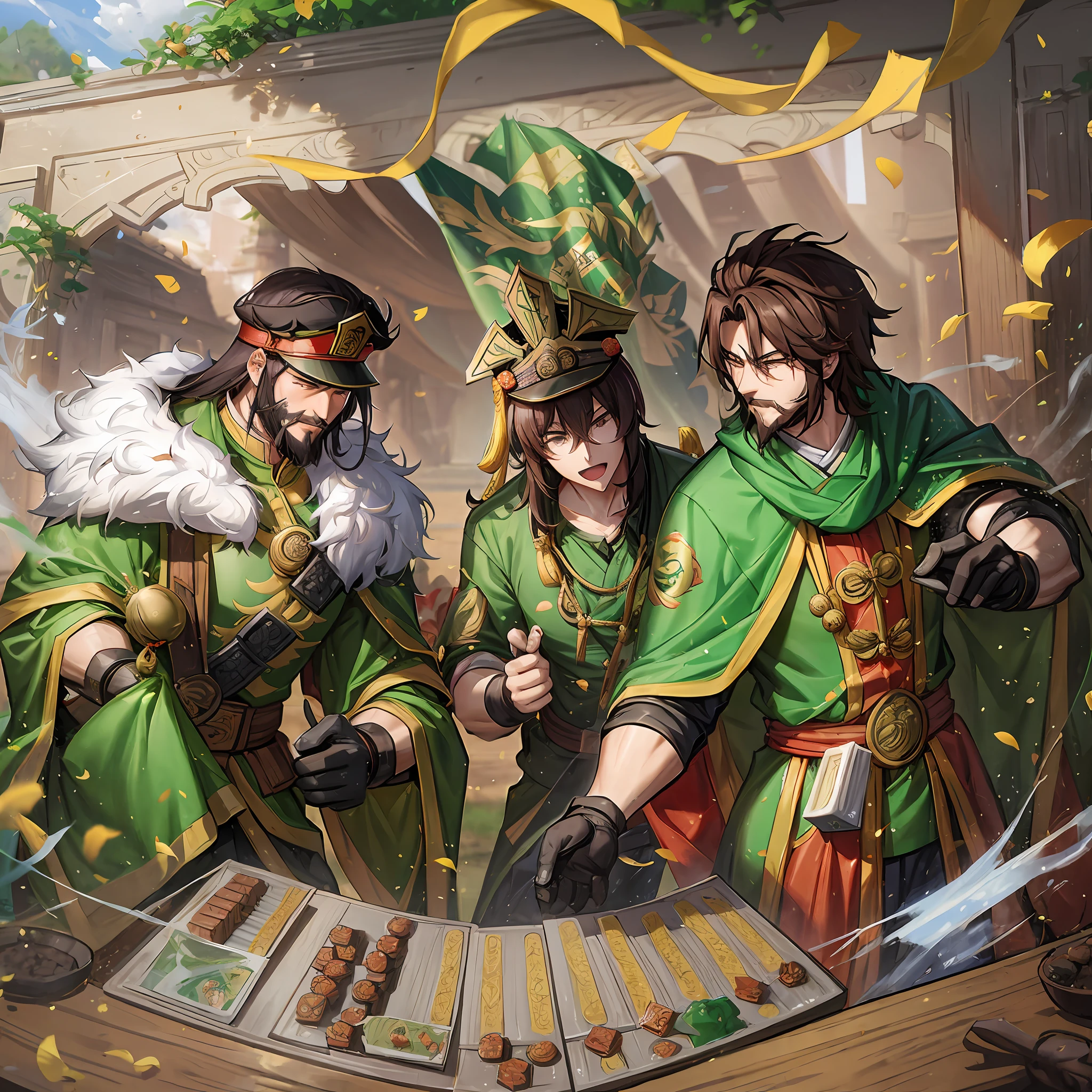 Guan Yu, Liu Bei, and Zhang Fei are playing the board game Three Kingdoms Kill --auto --s2