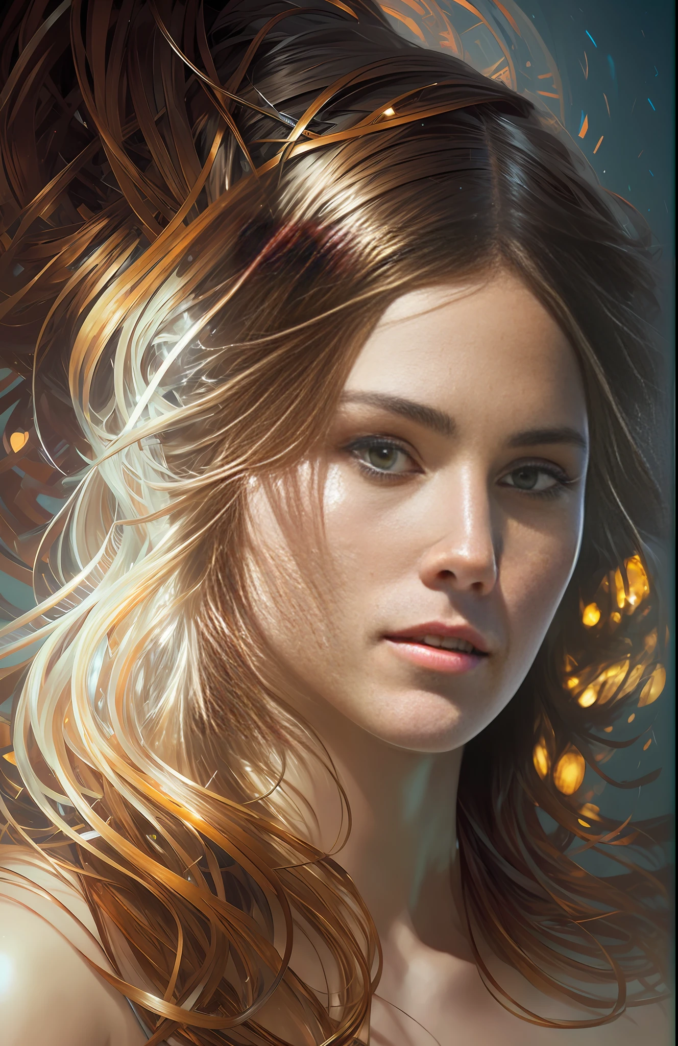 cover, hyperdetailed painting, luminism, Bar lighting, complex, head and shoulders portrait, 4k resolution concept art portrait by Greg Rutkowski, Artgerm, WLOP, Alphonse Mucha