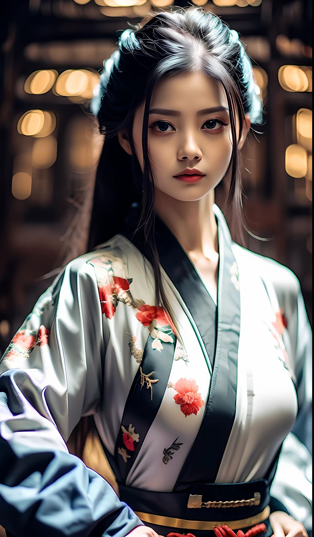 best quality, masterpiece, highres, wuxia 1girl, china dress, super Beautiful face, super beautiful eye, super beautiful hair