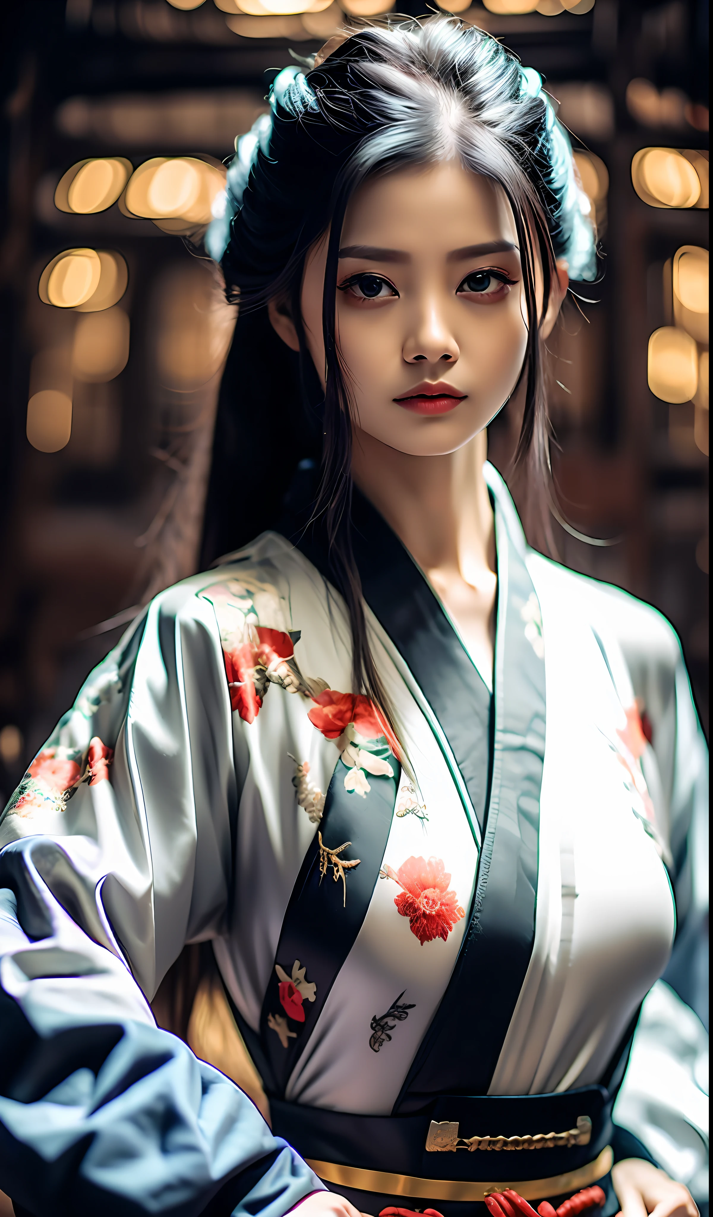 best quality, masterpiece, highres, wuxia 1girl, china dress, super Beautiful face, super beautiful eye, super beautiful hair