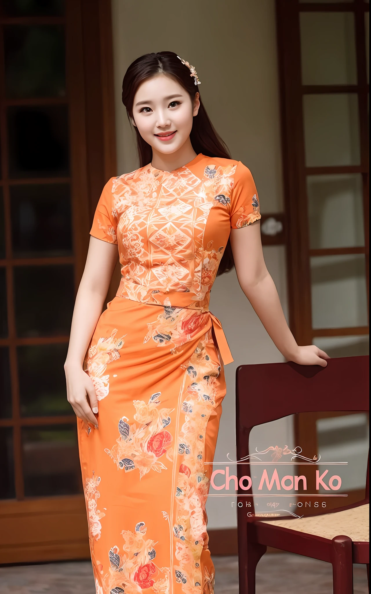 A stunningly beautiful girl standing