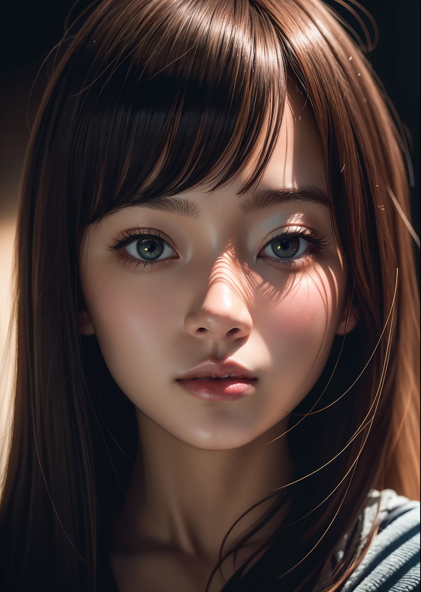 Best quality, masterpiece, ultra high res, (photorealistic:1.4), raw photo,waifu,instagram, kawaii, 1girl, in the dark, deep shadow, low key, cold light