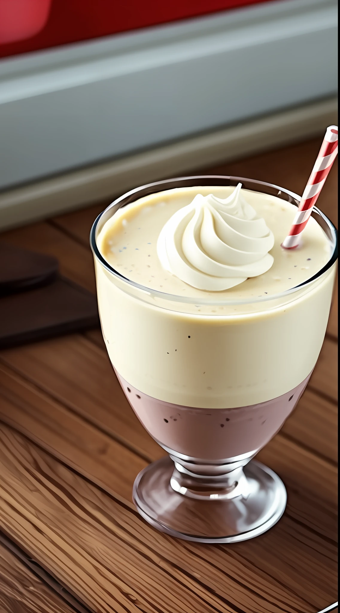 Photograph of an appetizing milkshake, --auto --s2