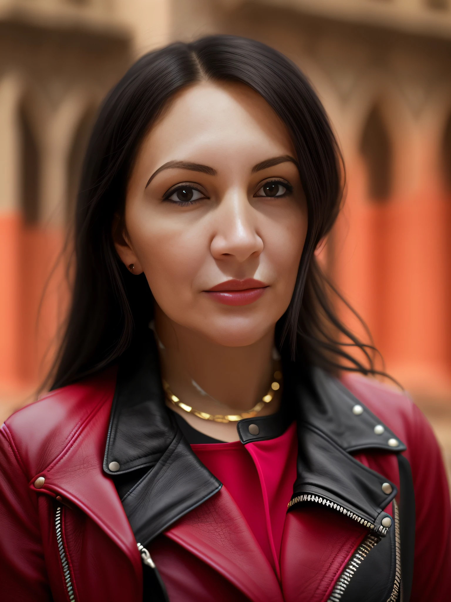 Black leather jacket
