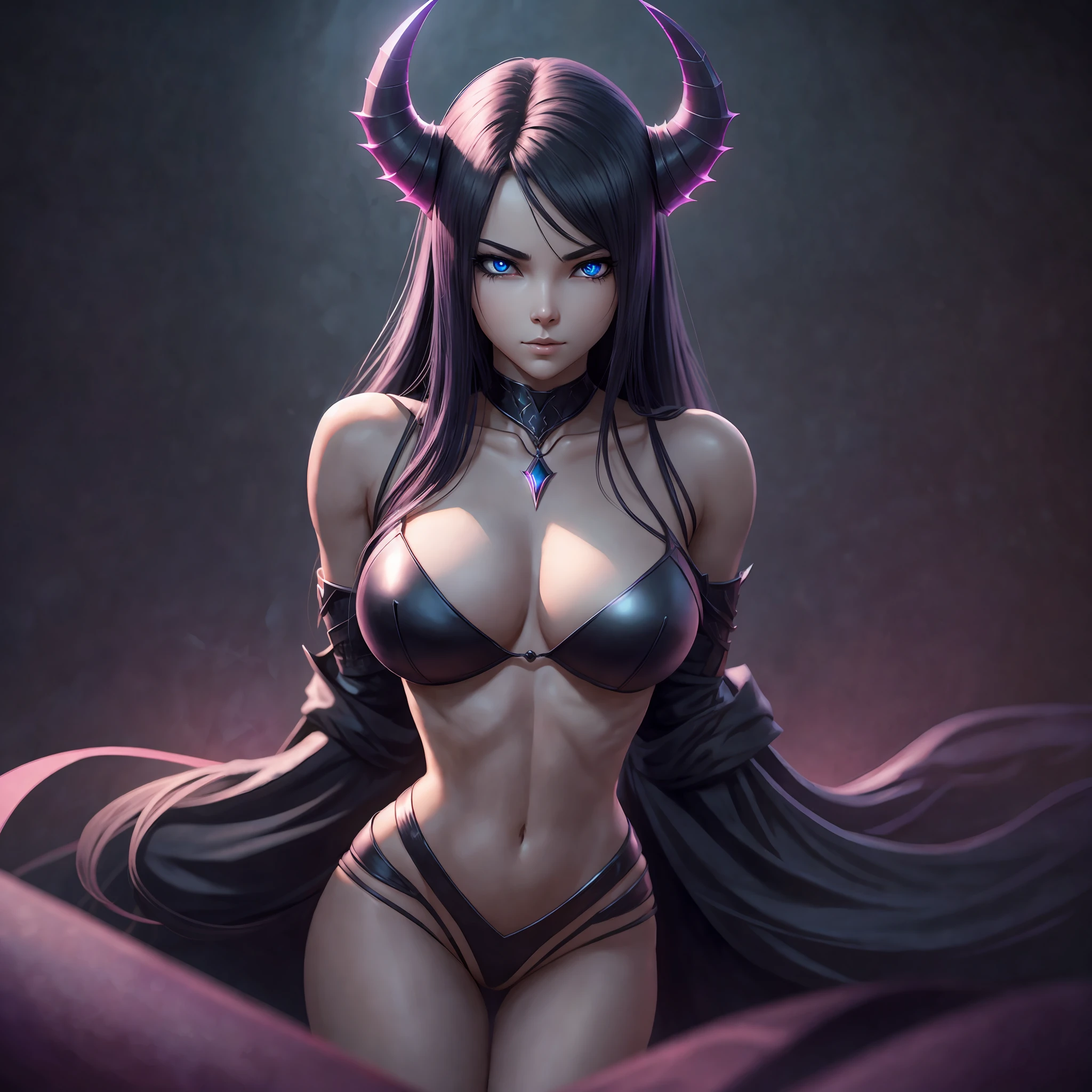 Sexy demon girl in brothel,8k realistic --auto --s2