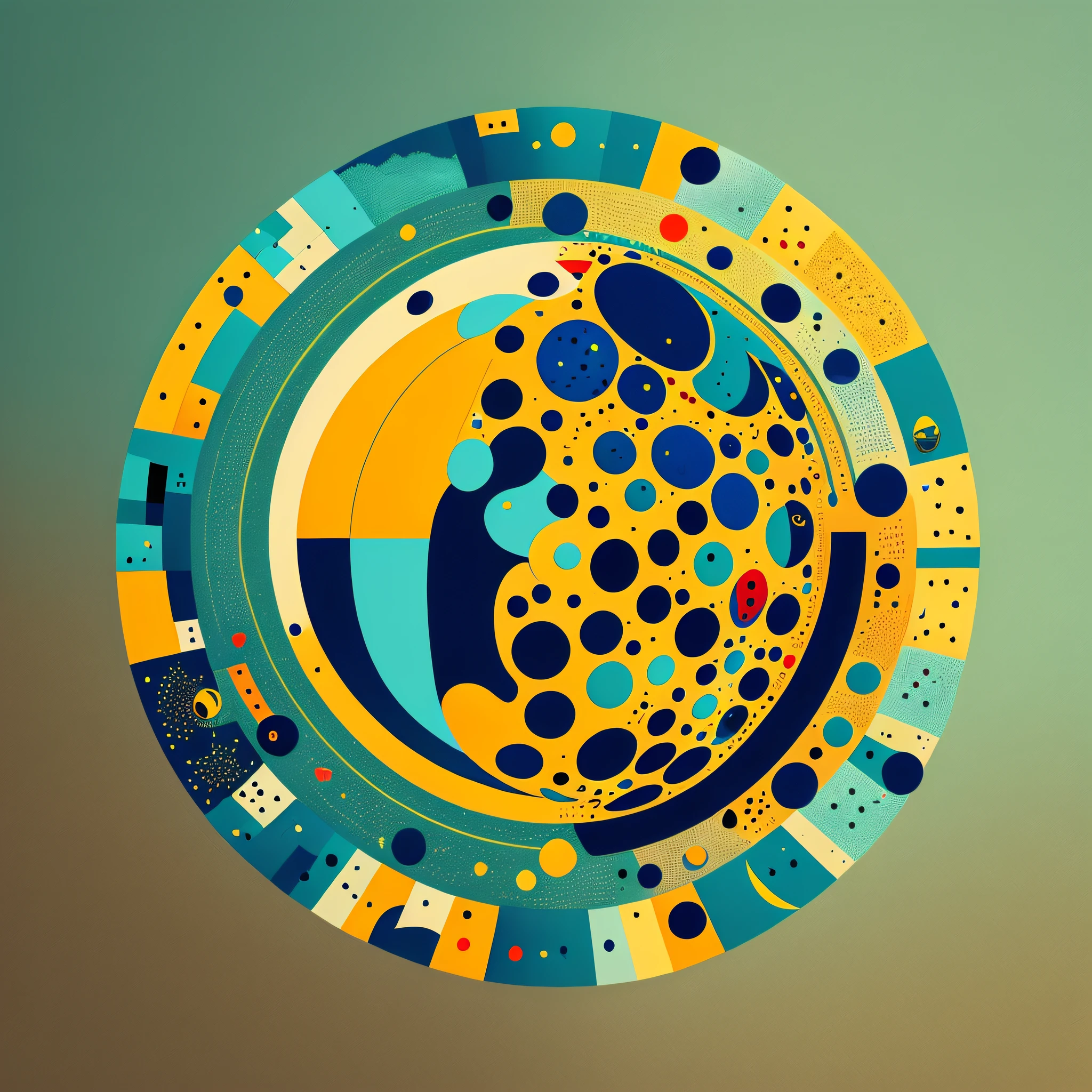 logo with the name Virtual Planet Course, inspired by Miró --auto --s2