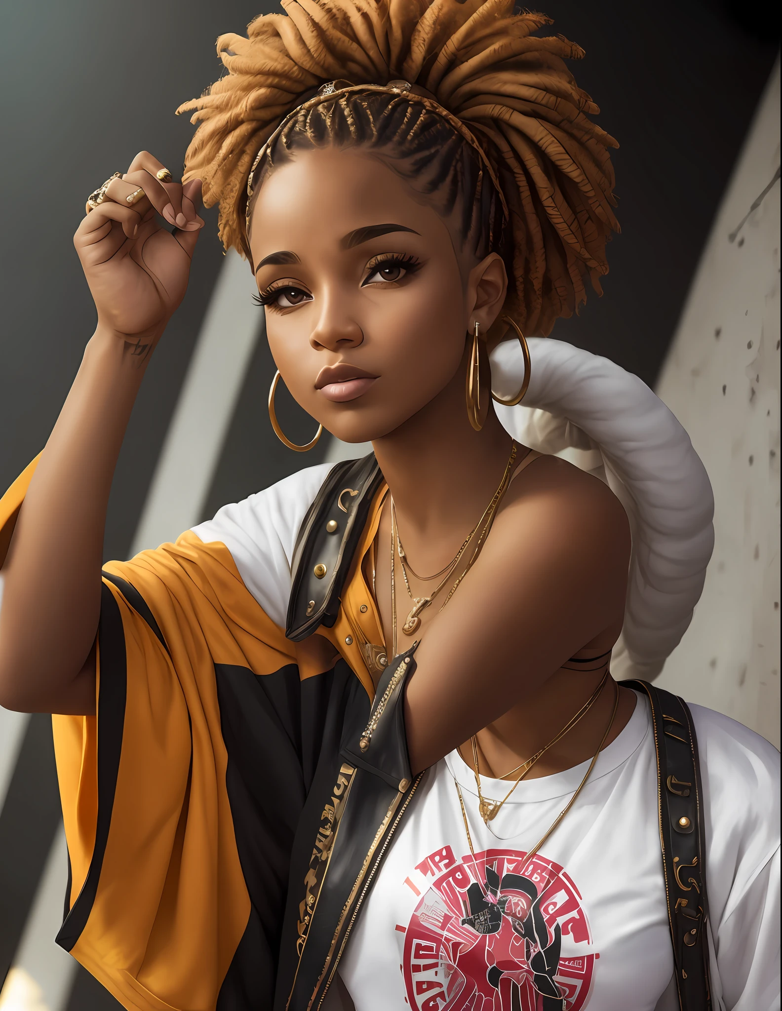 Even with the success, young white, snail haired, caramel brown eyes never let rap lose its essence. She continued to compose about social issues and to talk about the reality of the people of the periphery, her loyal audience.
Over time, the young rap singer became increasingly influential and beloved by the public. She stood out not only for her music, but also for her strong and authentic personality.
And so, Mamacita became one of the most established artists in Brazilian rap, inspiring an entire generation of young people to pursue their dreams and fight for a more just society.