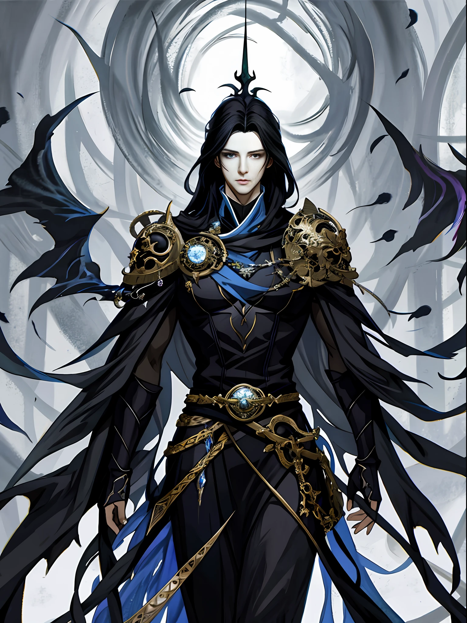 Masterpiece, character design for kpop boy face, in the style of mysterious and dreamlike scenes, realistic fantasy artwork, 32k uhd, black paintings, chinese painting, wiccan, high resolution,super detailed, epic composition, high quality, the highest quality, 4k, HDR,
