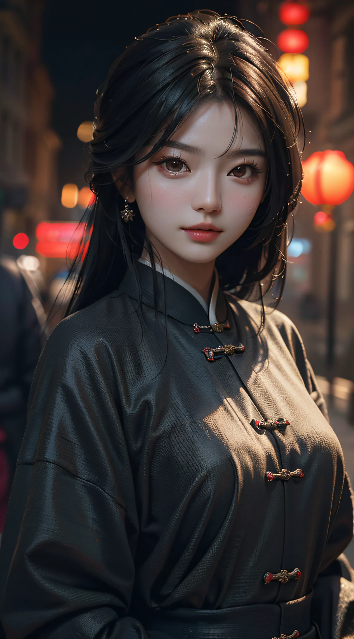 Best quality, (RAW photo: 1.2), (Masterpiece: 1.4), (Realistic: 1.4), (High resolution: 1.4), Chinese actress Guli Naza, depth of field, intricate details, 8k, very detailed, perfect lighting, epic background