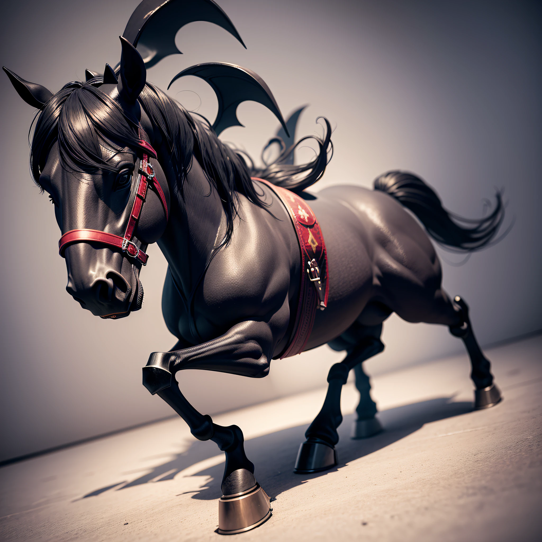 /imagine prompt: satanic horse, 3d, /imagine prompt: satanic horse