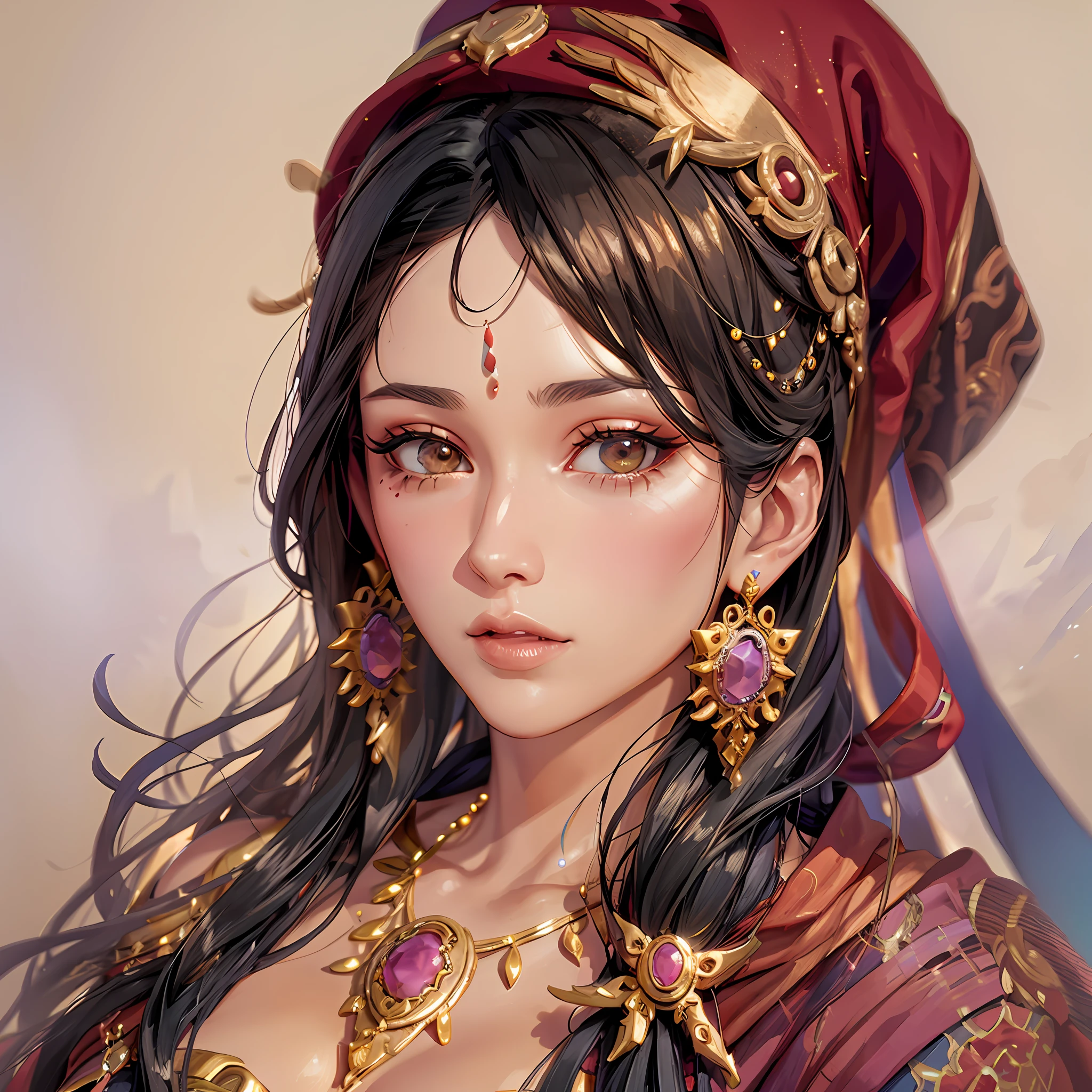 Gypsy woman Super realistic and well detailed