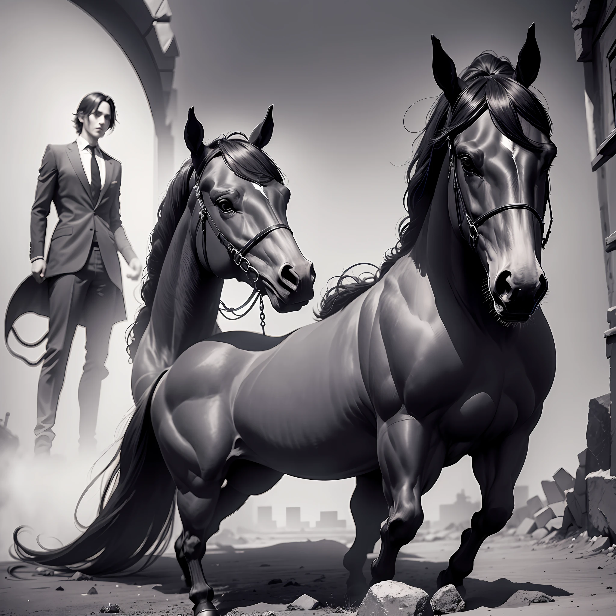 Horse and Satan
