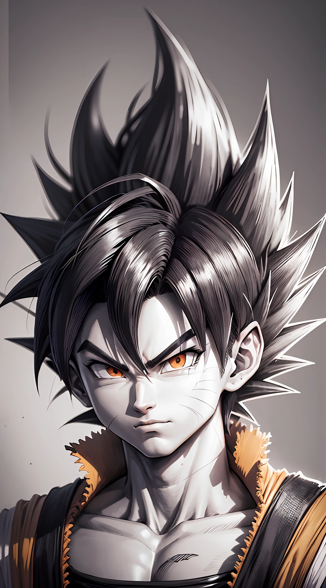 Goku and naruto - Art - O -, hand drawn, pencil ink, , Dragon Ball Art Style, Wild Spike Black Saiyan Hair, Akira Toriyama style, concept art of naruto and Dragon Ball, inspired by Seki Toriyama, Dragon Ball style, HD art, character and naruto Dragon Ball, Dragon Ball Z style --auto --s2