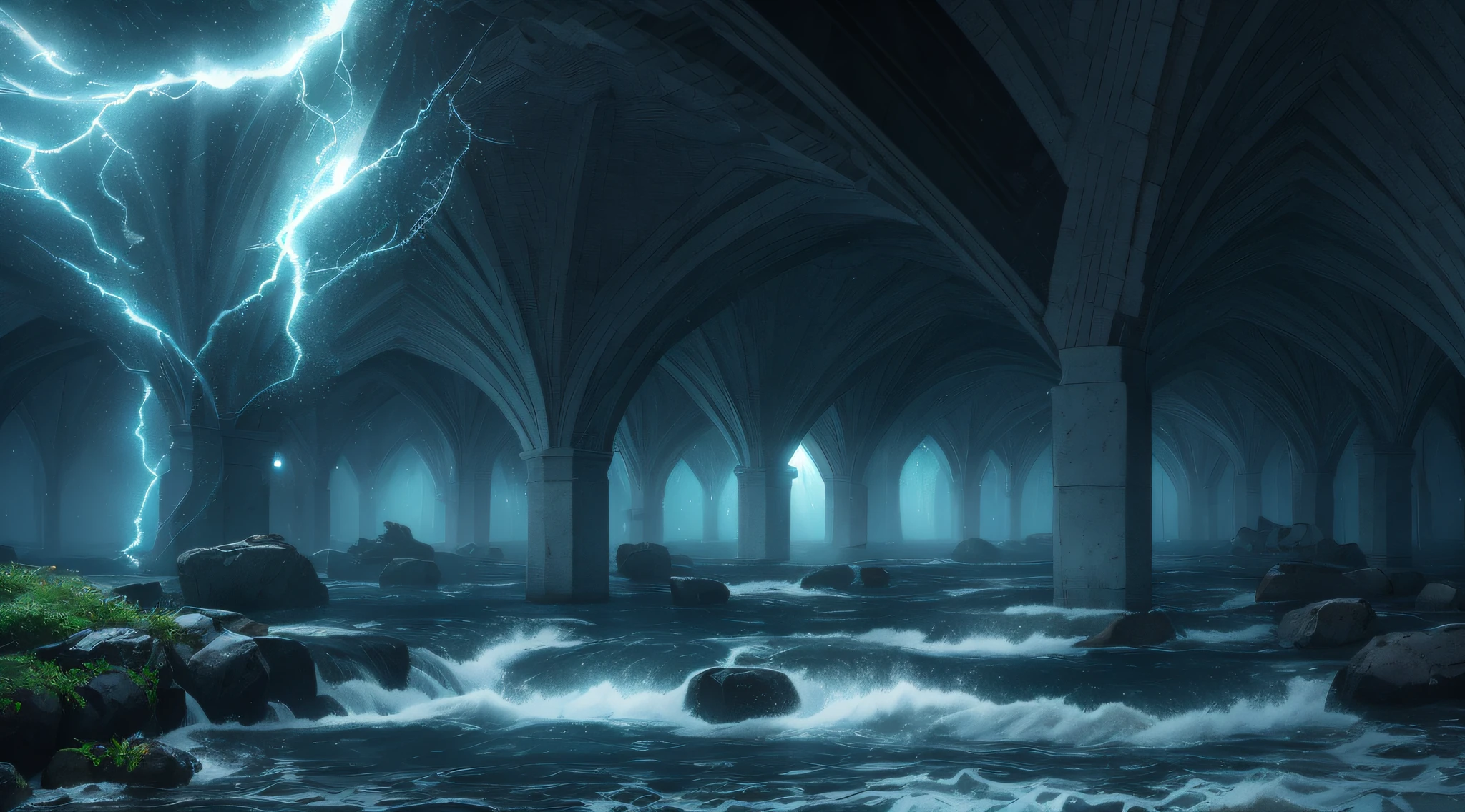 jesus walking on water in a storm, masterpiece, best quality, high quality, extremely detailed CG unit 8k wallpaper, award winning photography, Bokeh, Depth of Field, HDR, bloom, Chromatic aberration, photorealistic, extremely detailed, trending on artstation, trending on CGsociety, intricate, high detail, dramatic, mid-journey art, volumetric lighting --auto --s2