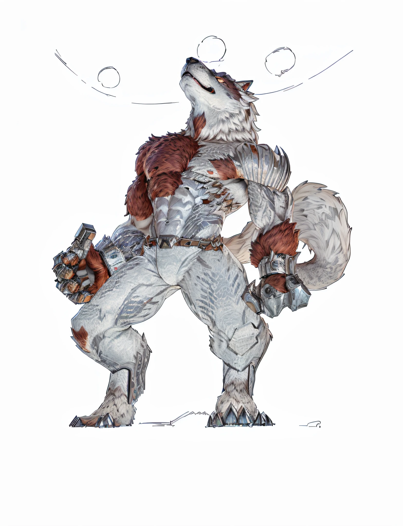 Redraw the image of a wolf, realistic, detailed, muscular werewolf, an antro wolf, wolf O'Donnell, howling werewolf, an anthropomorphic wolf, anthropomorphic wolf, anthropomorphic wolf, werewolf man, anthropomorphic wolf, a minotaur wolf, werewolf?, werewolf, werewolf", half man half wolf, big wolf in HD from this image